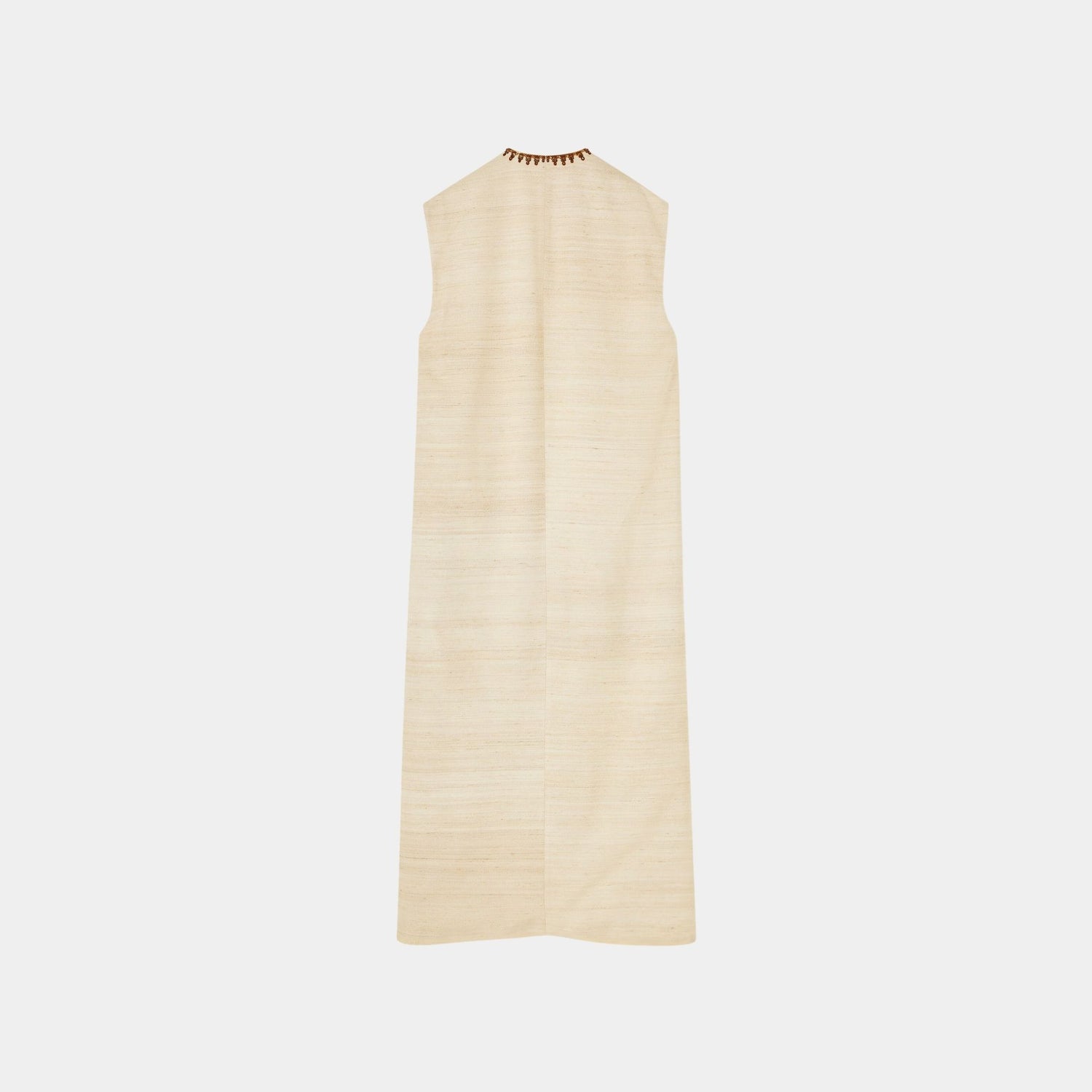 Loro Piana Jamey Gilet Silk, Birch Bark, Back