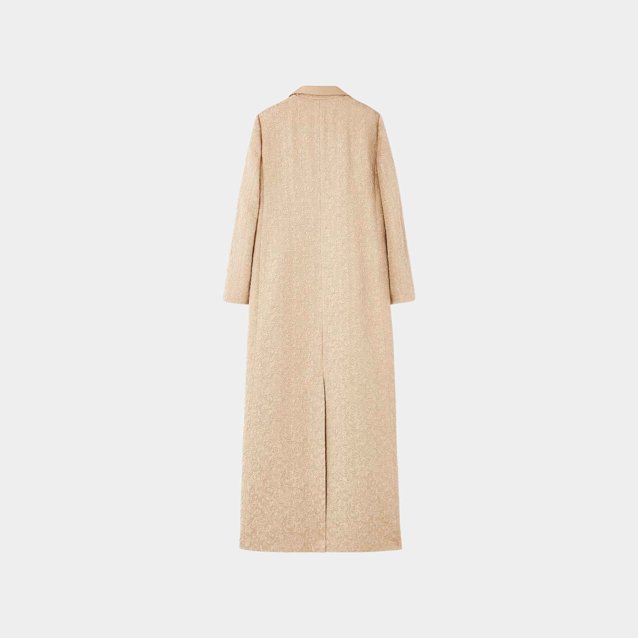 Loro Piana Jensen Coat Silk Virgin Wool, Inca Stone, Back