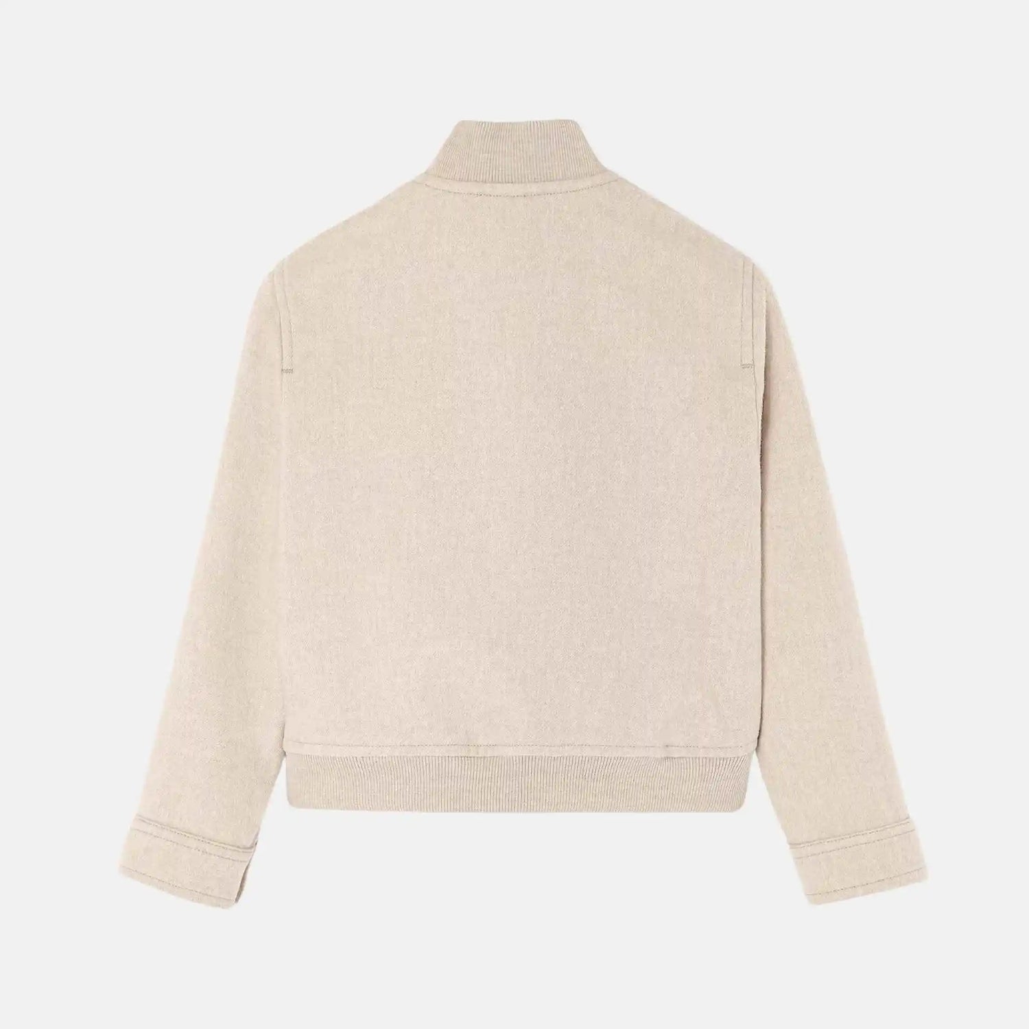Loro Piana Kids Payne Bomber Jacket in Cashmere Storm System, Back