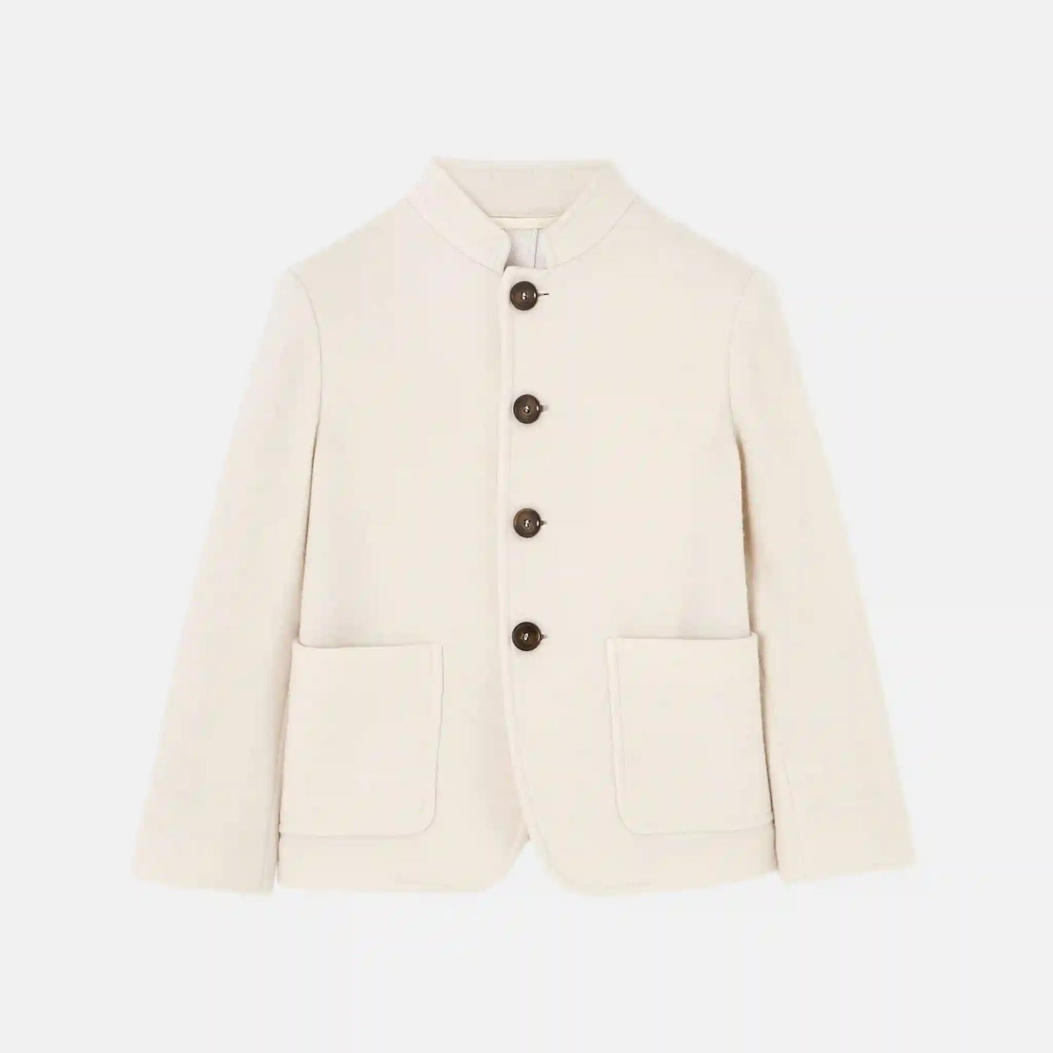 Loro Piana Kids Spagna Jacket in Jersey Novalis, Chalk, Front