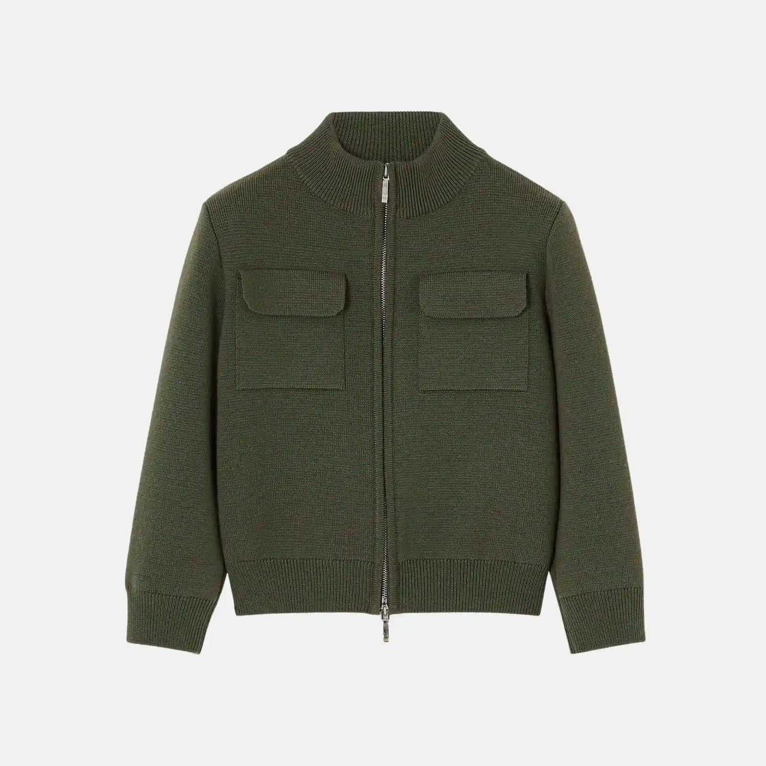 Loro Piana Kids Wonderland Bomber Jacket Wish Wool, Whild Thyme, Front