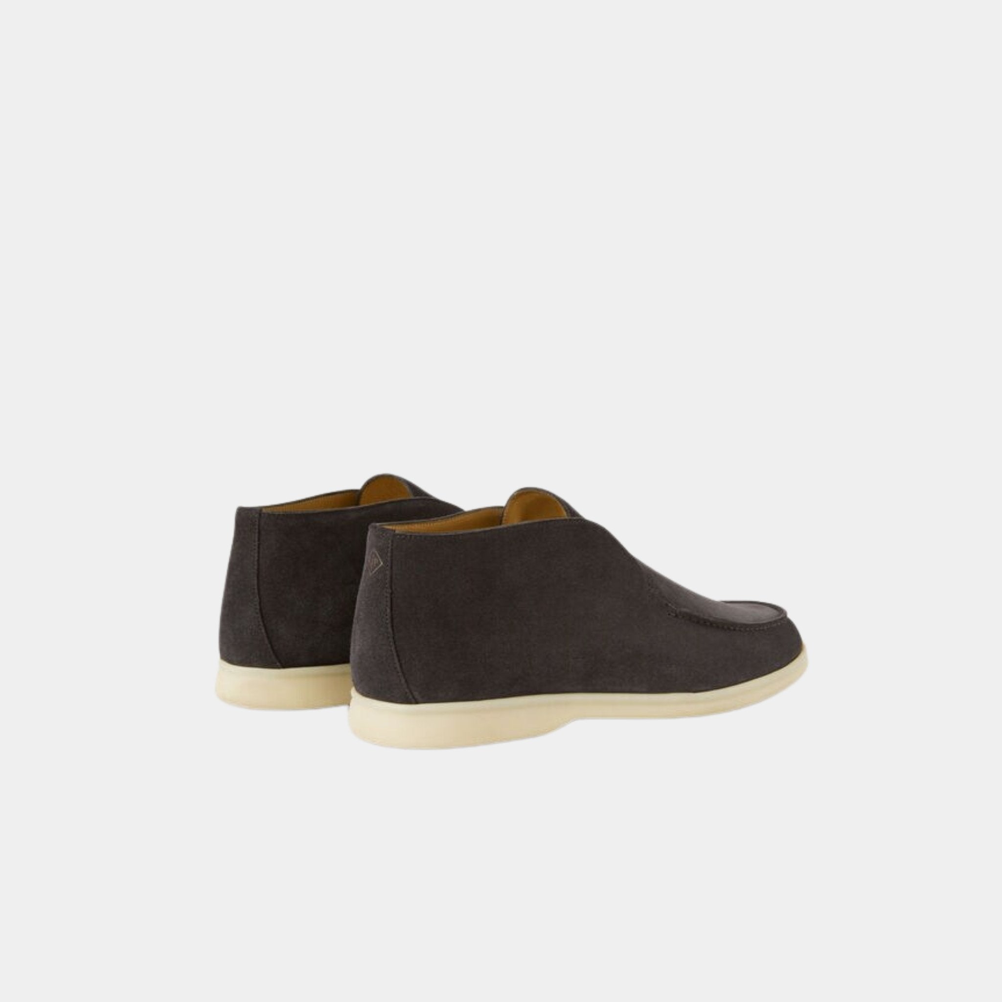 Loro Piana Open Walk Ankle Boots, Caviar, Back