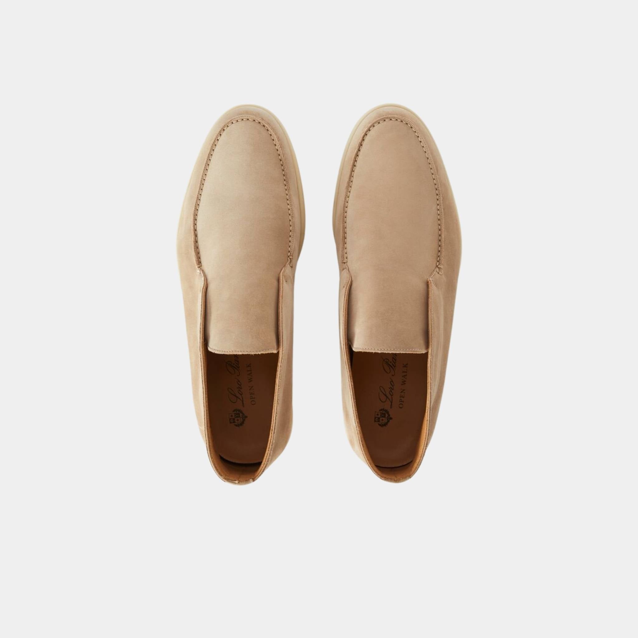 Loro Piana Open Walk Ankle Boots, Sandstone, Top