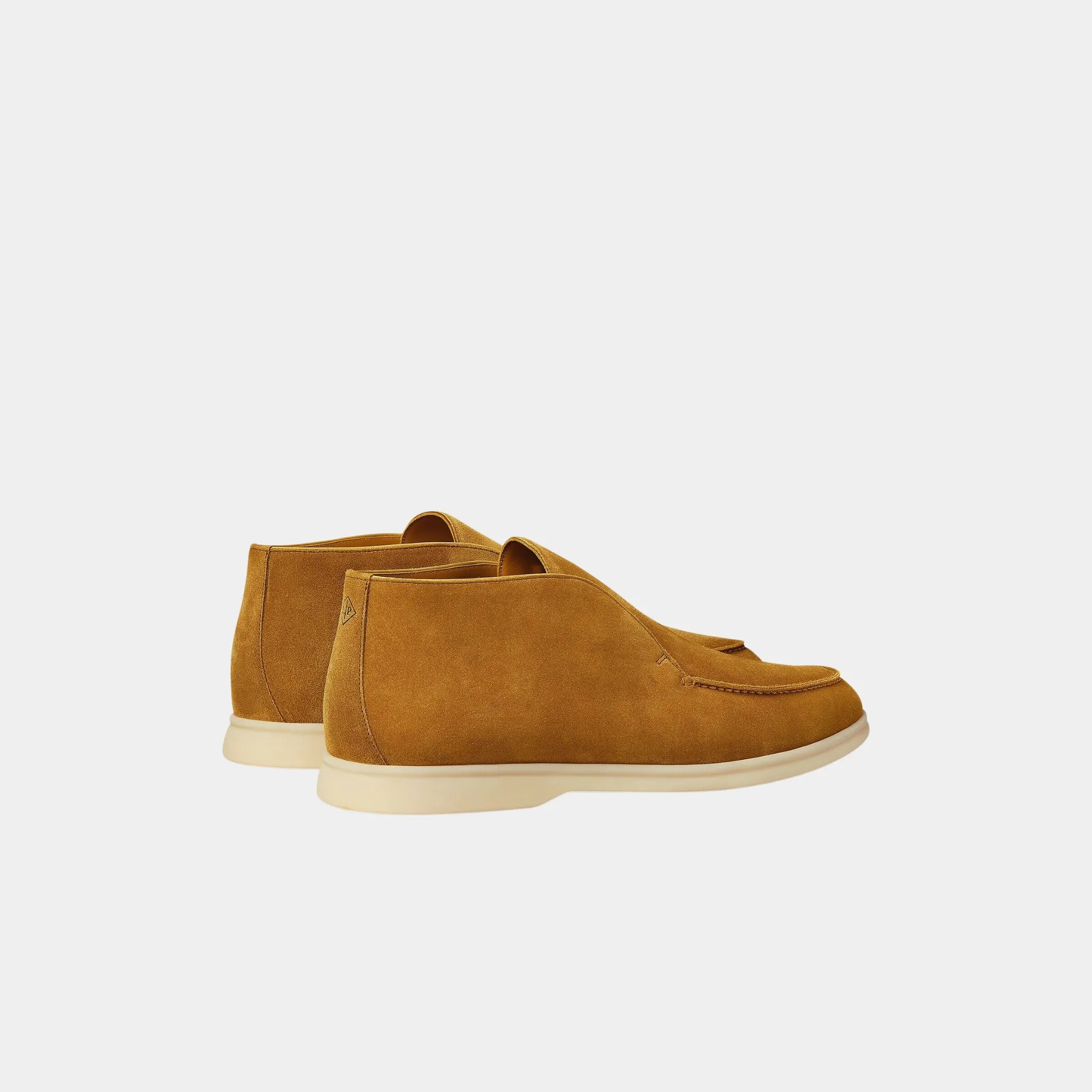 Loro Piana Open Walk Ankle Boots Suede, Dark Saffron, Back