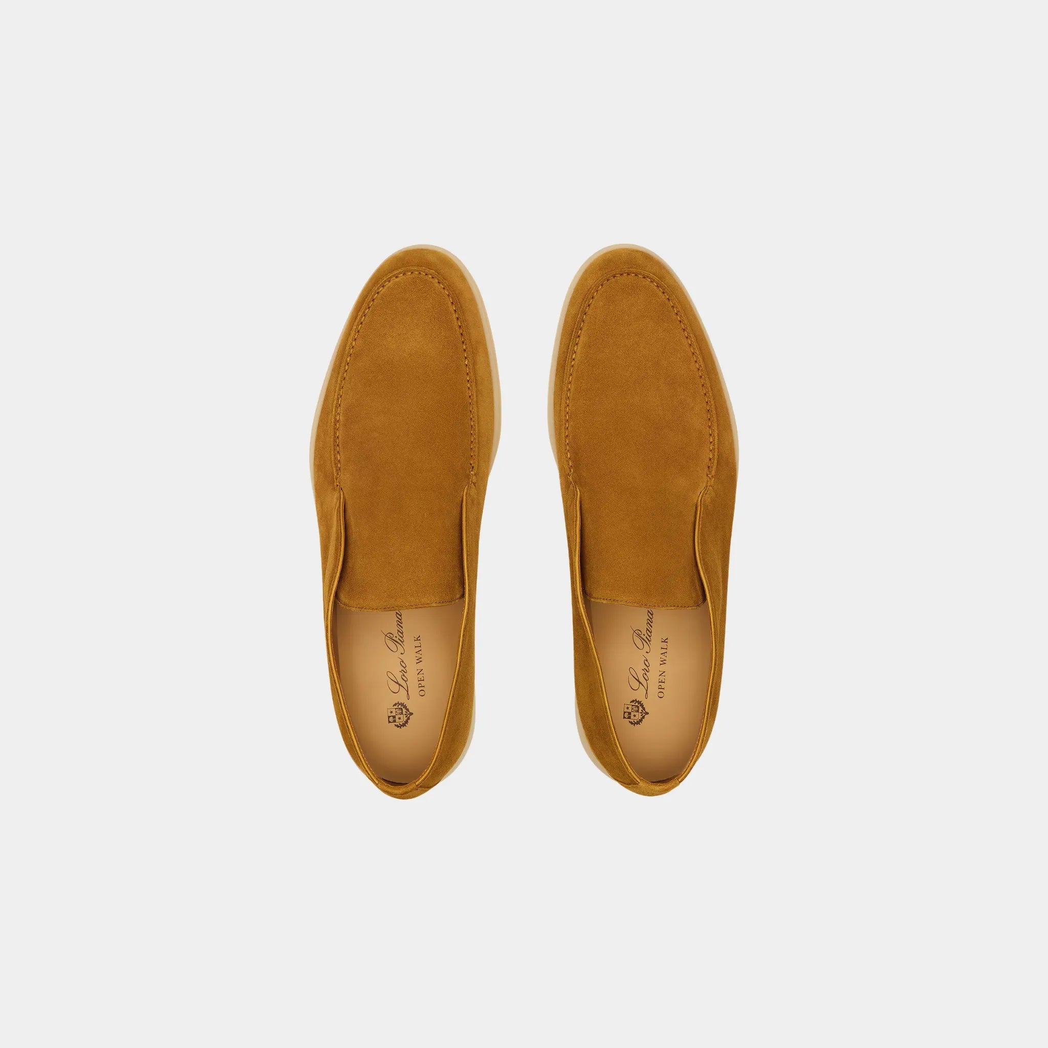 Loro Piana Open Walk Ankle Boots Suede, Dark Saffron, Top