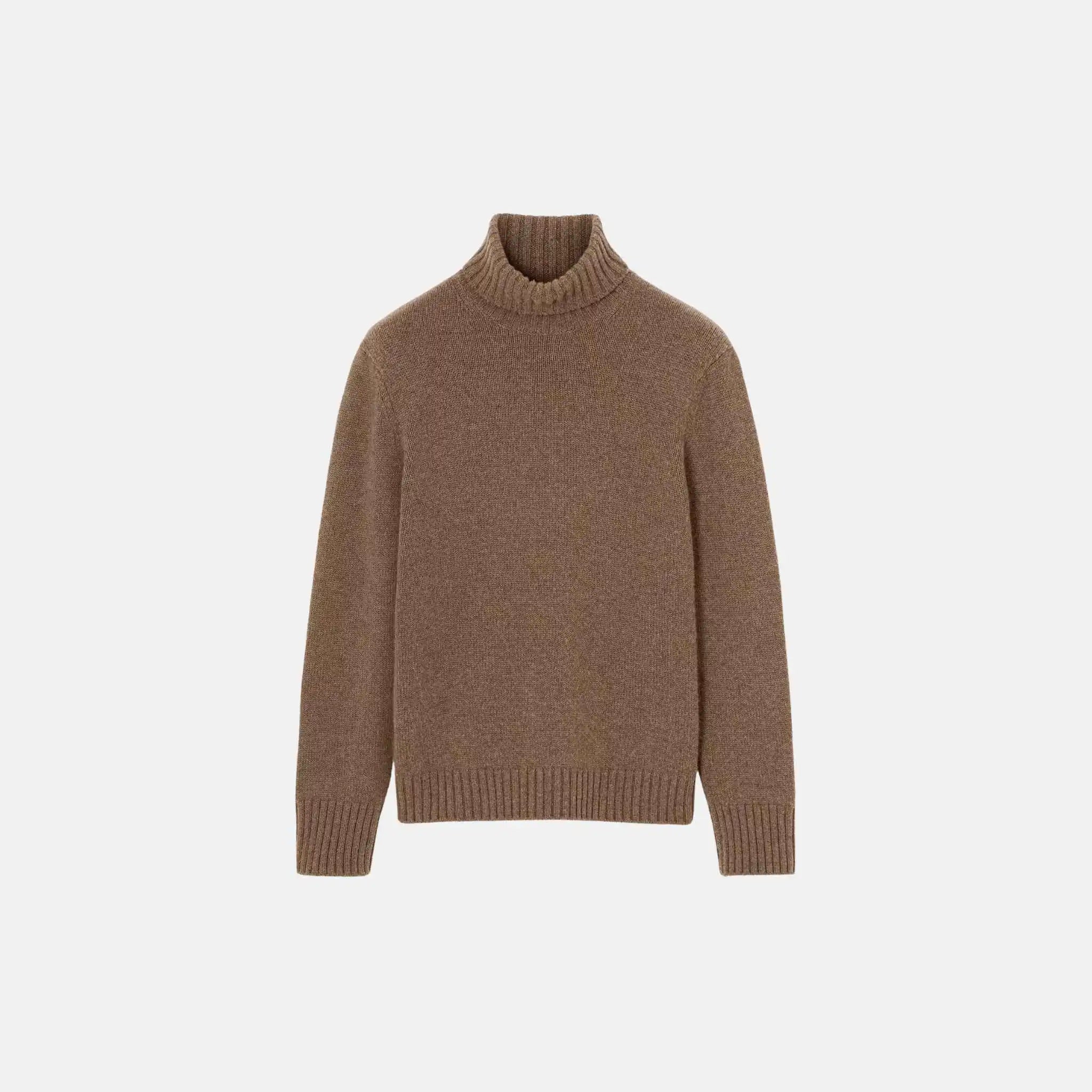 Loro Piana Parksville Turtleneck Baby Cashmere, Cedar, Front