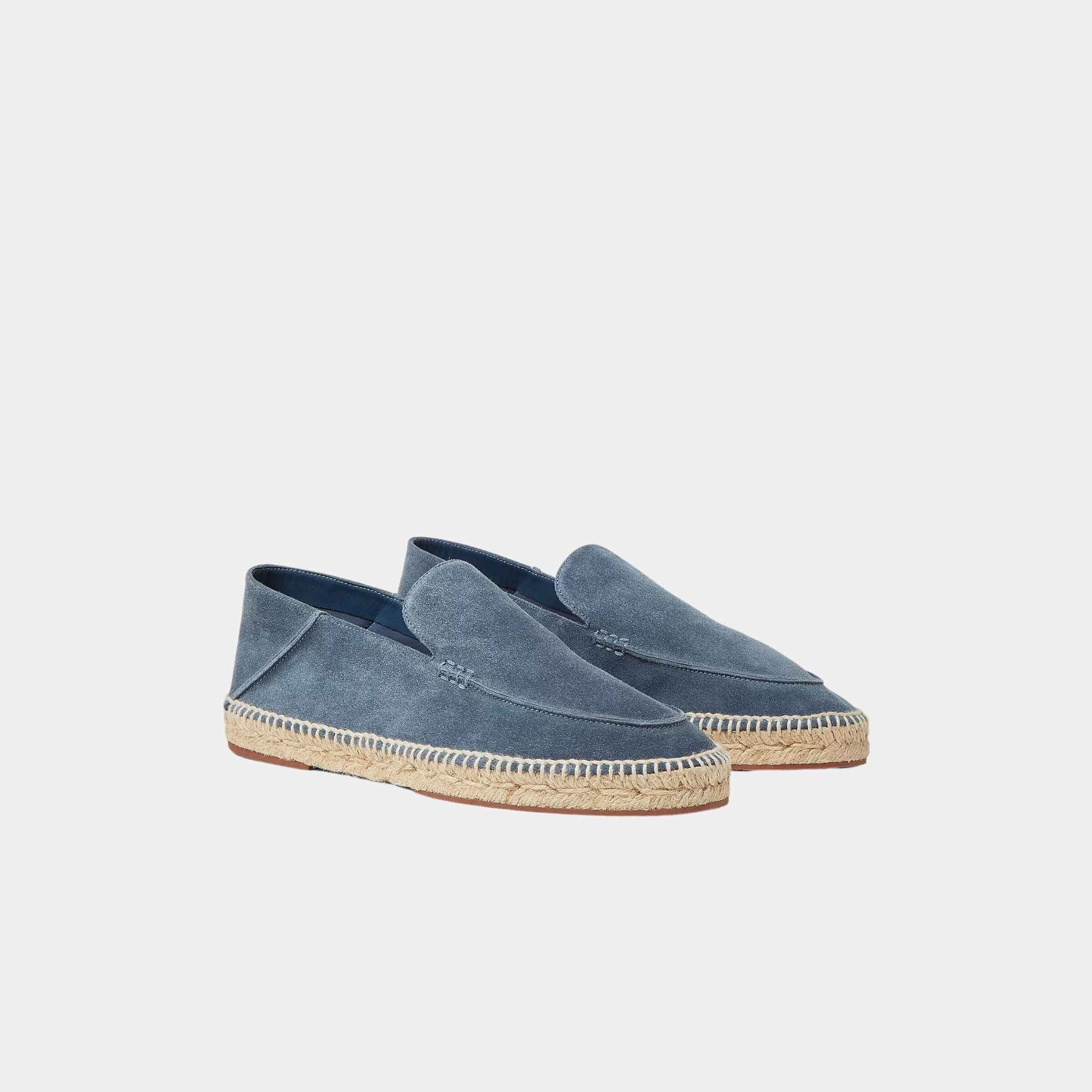 Loro Piana Seaside Walk Espadrille Suede, Black Figs, Front