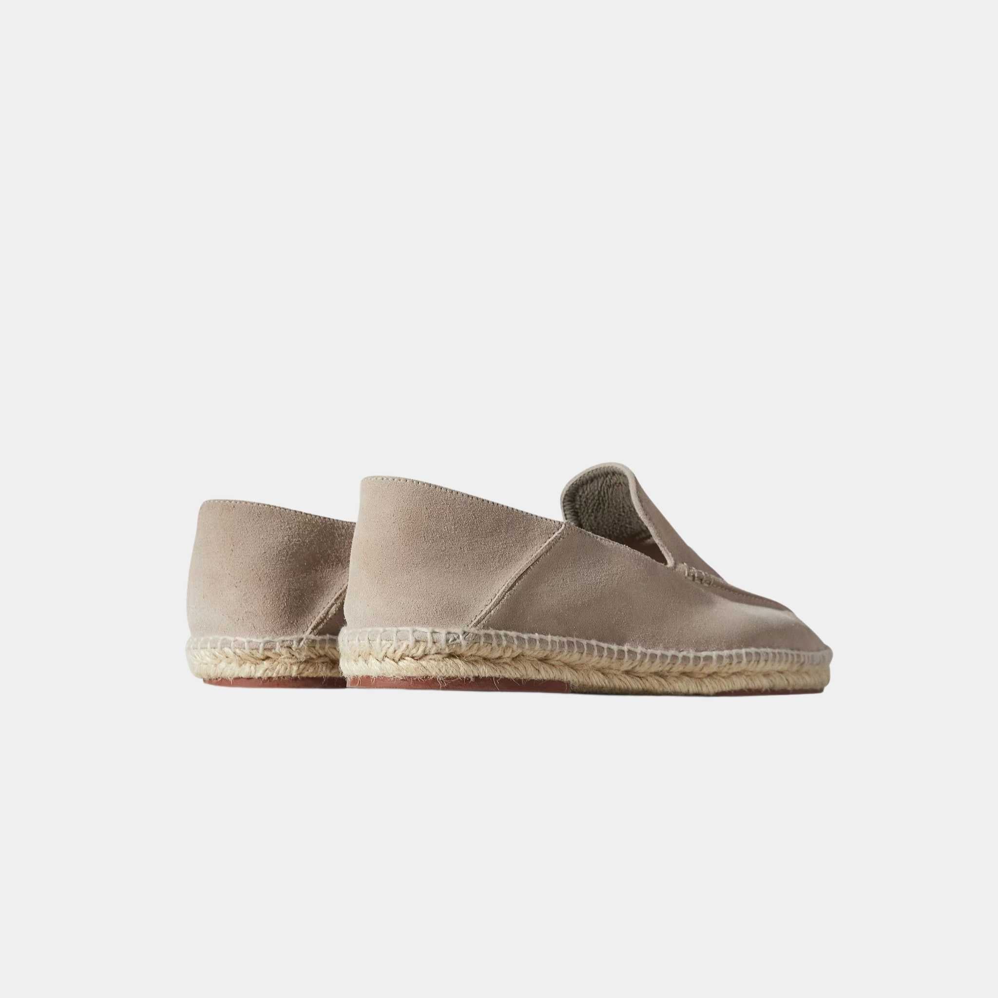 Loro Piana Seaside Walk Espadrille Suede, Classic Beige, Back