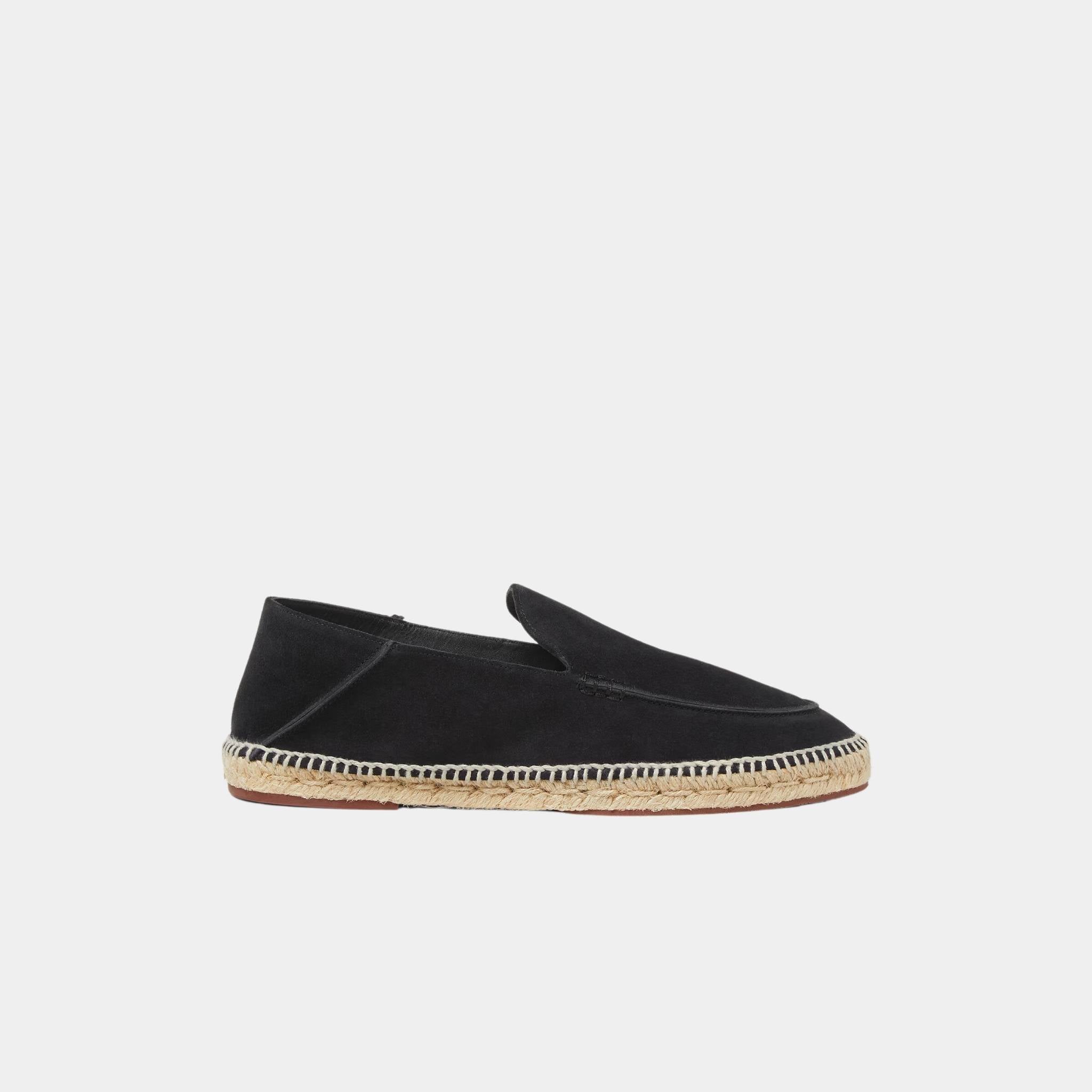 Loro Piana Seaside Walk Espadrille Suede, Night Blue, Side