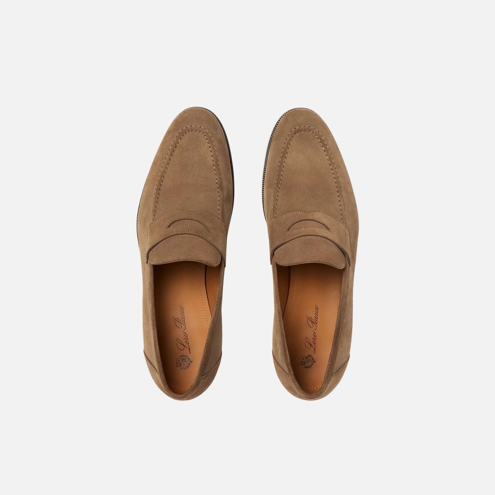 Loro Piana Sergio Loafer Ox Leather, Dusk, Top