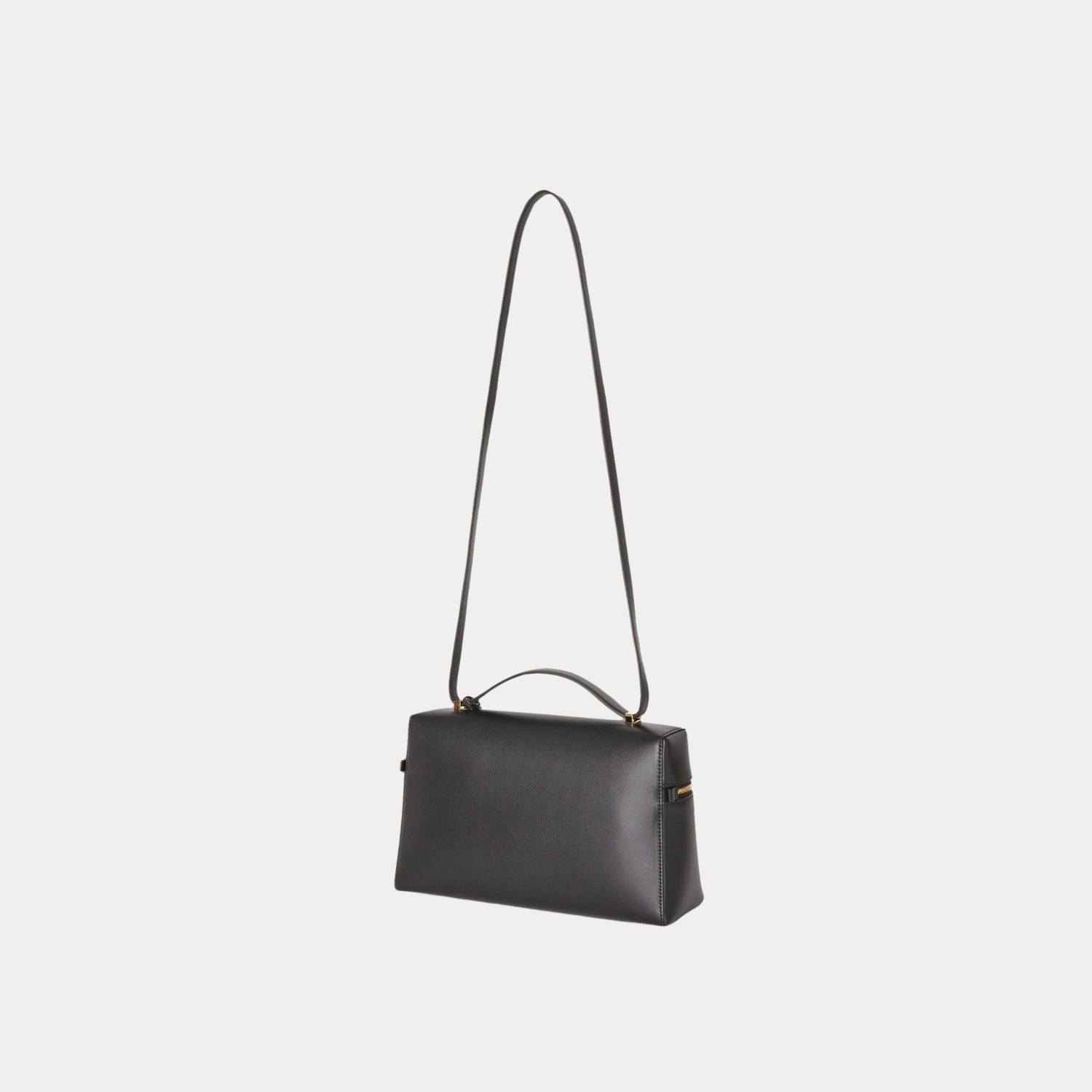Loro Piana Extra Bag L27 In Smooth Calfskin, Black, Back