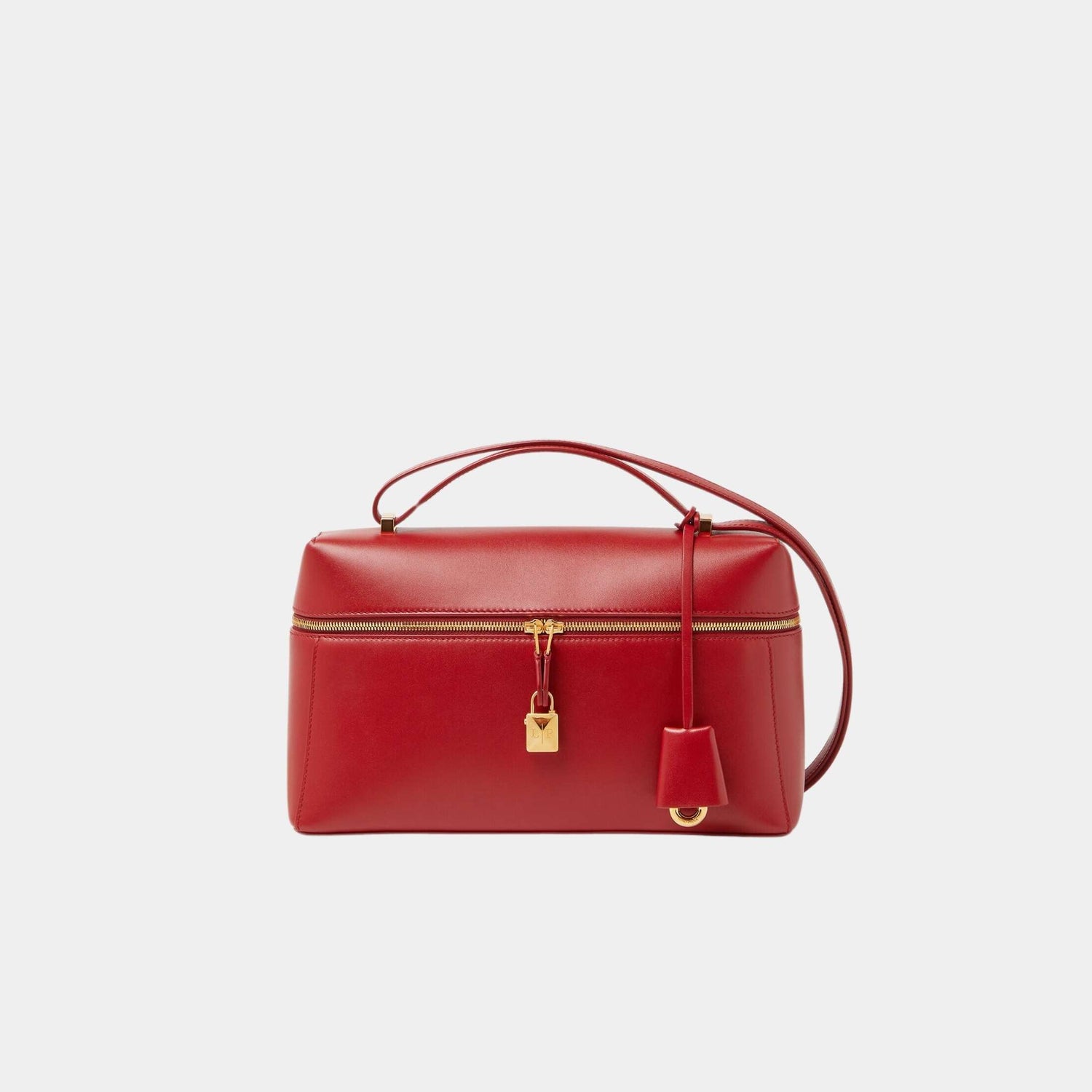 Loro Piana Extra Bag L27 In Smooth Calfskin, Frozen Redcurrant, Front