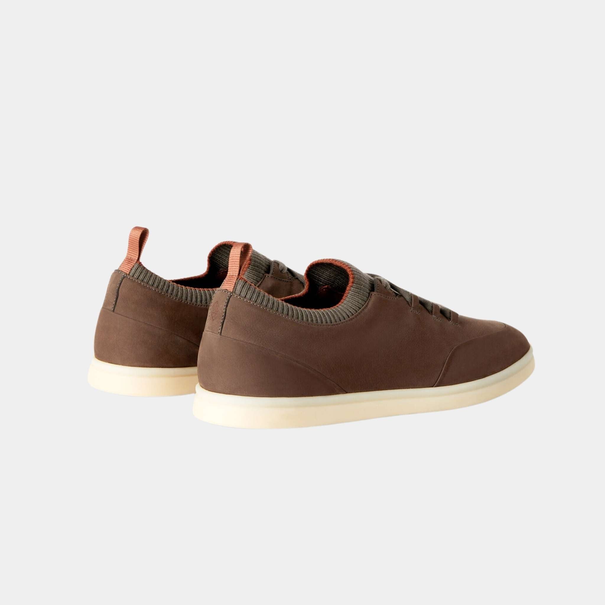 Loro Piana Soho Walk Sneakers Calfskin, Warm Grey, Back
