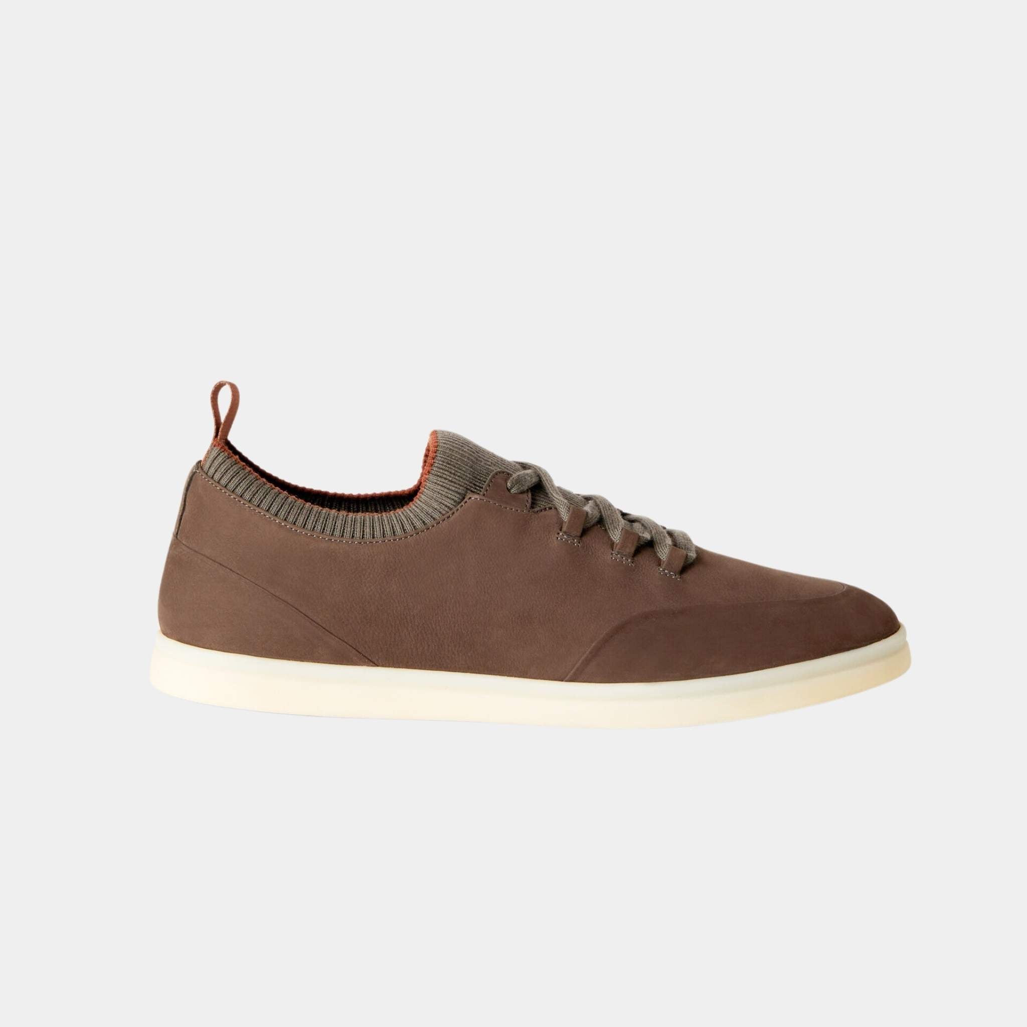 Loro Piana Soho Walk Sneakers Calfskin, Warm Grey, Side