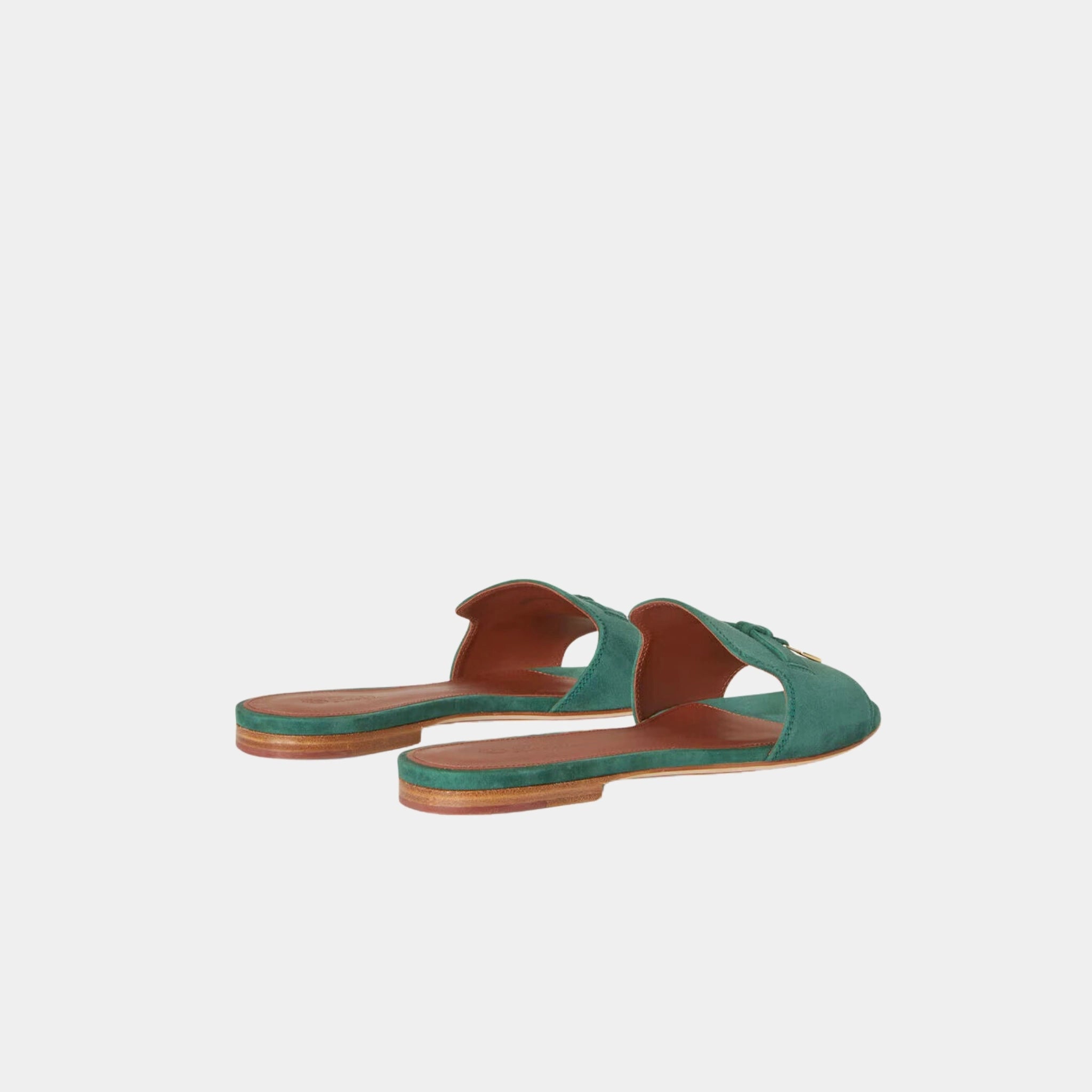 Loro Piana Summer Charms Sandal Flat Suede Goatskin, Jazz Club, Back