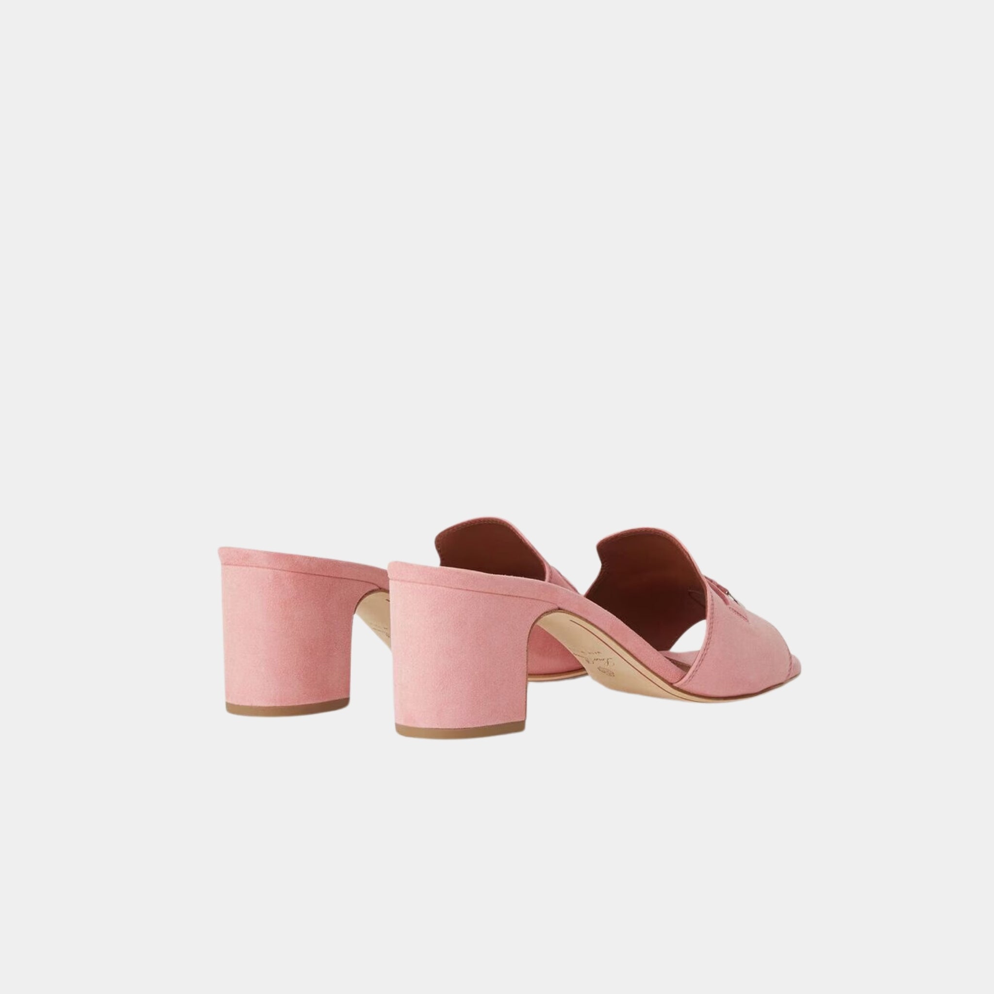Loro Piana Summer Charms Sandal Heeled, Halite, Back