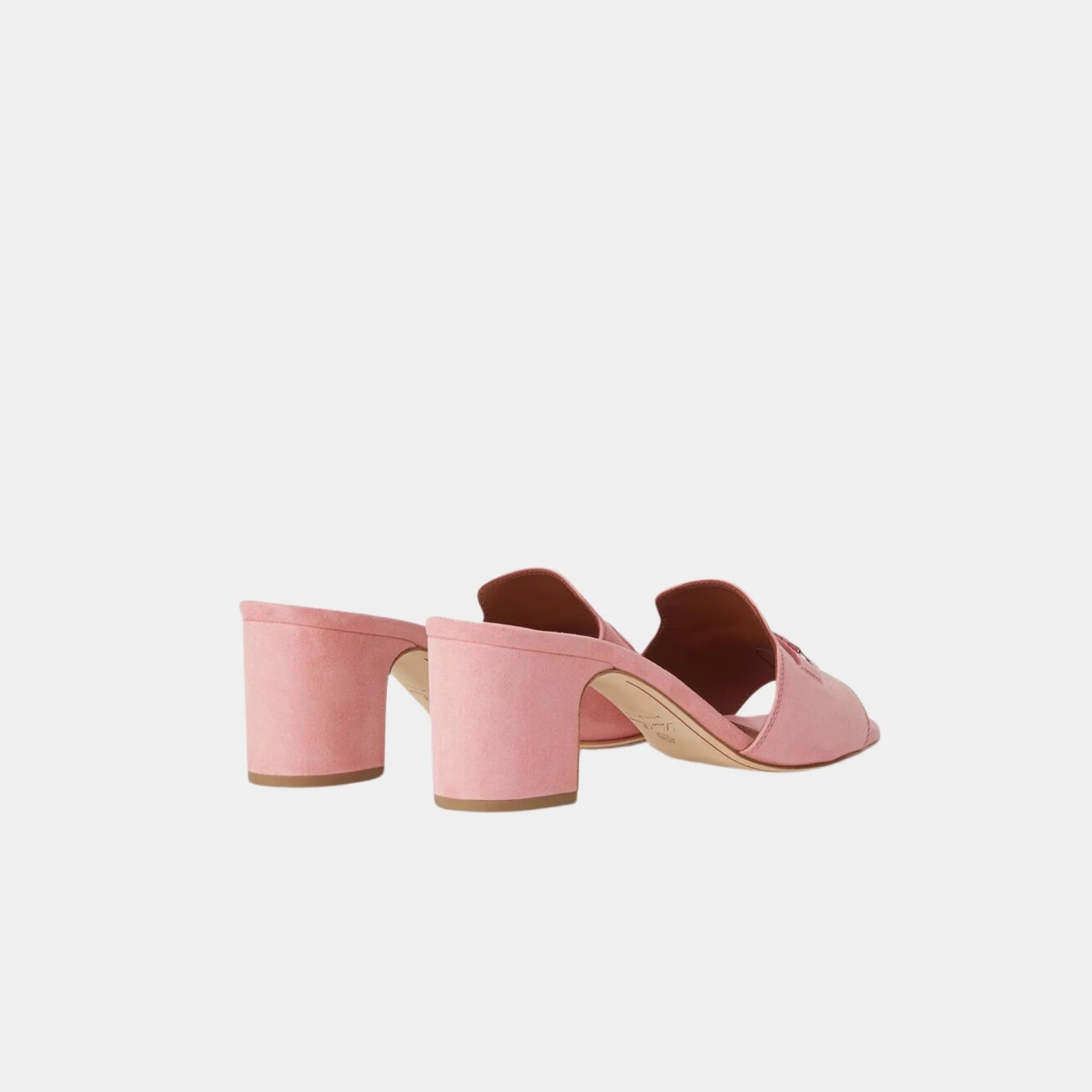 Loro Piana Summer Charms Sandal Heeled, Halite, Back