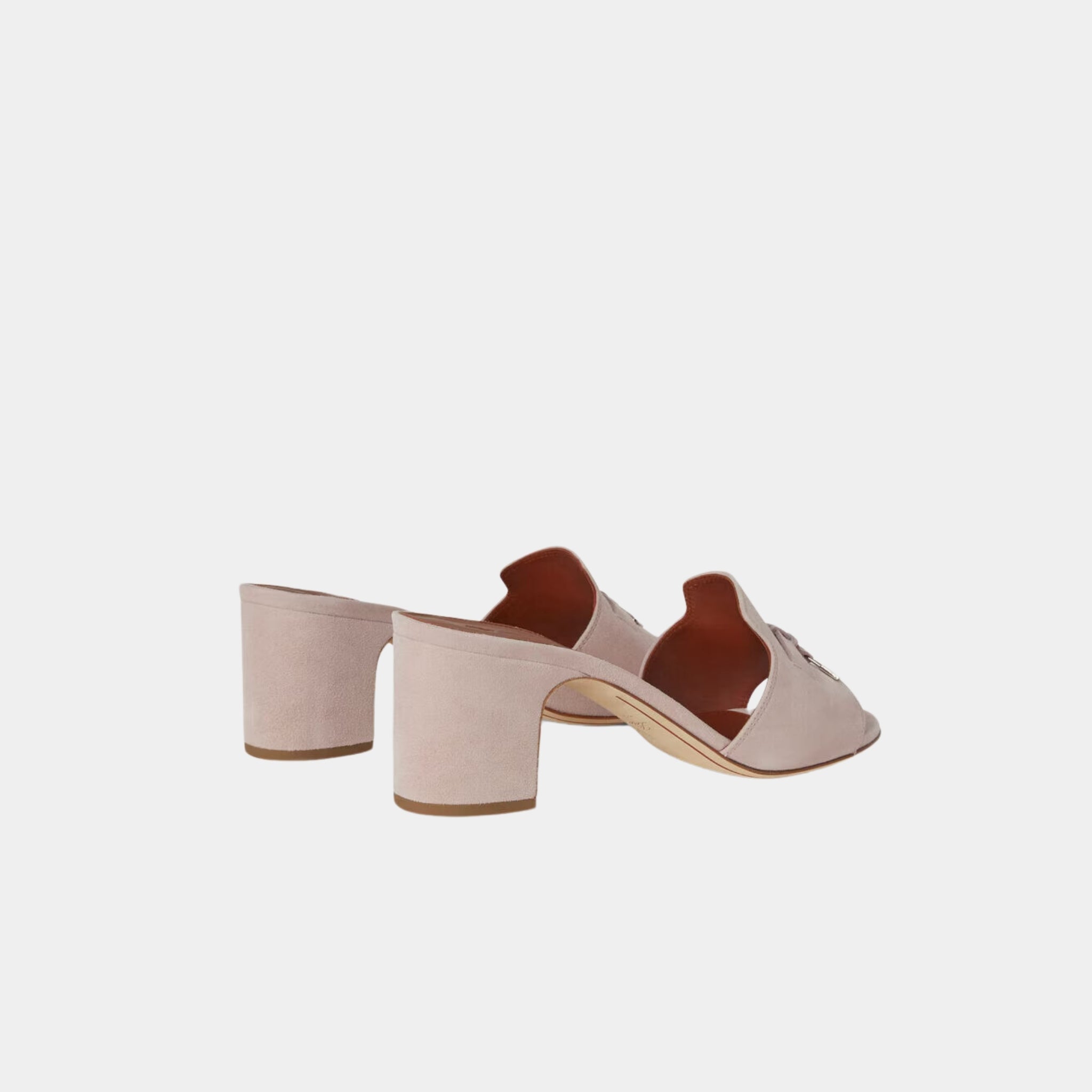 Loro Piana Summer Charms Sandal Heeled, Pink Nouveau, Back
