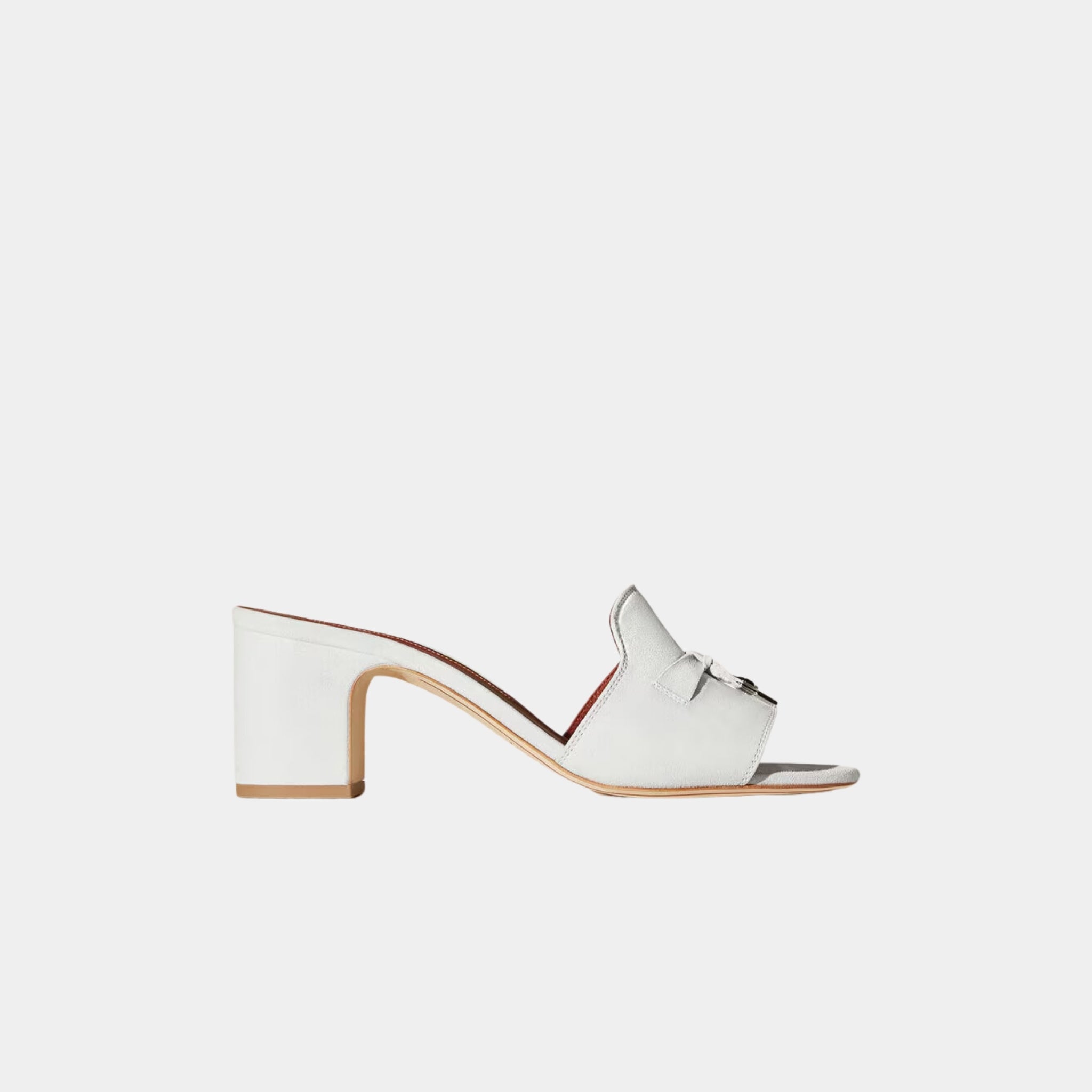 Loro Piana Summer Charms Sandal Heeled, Zircon, Side
