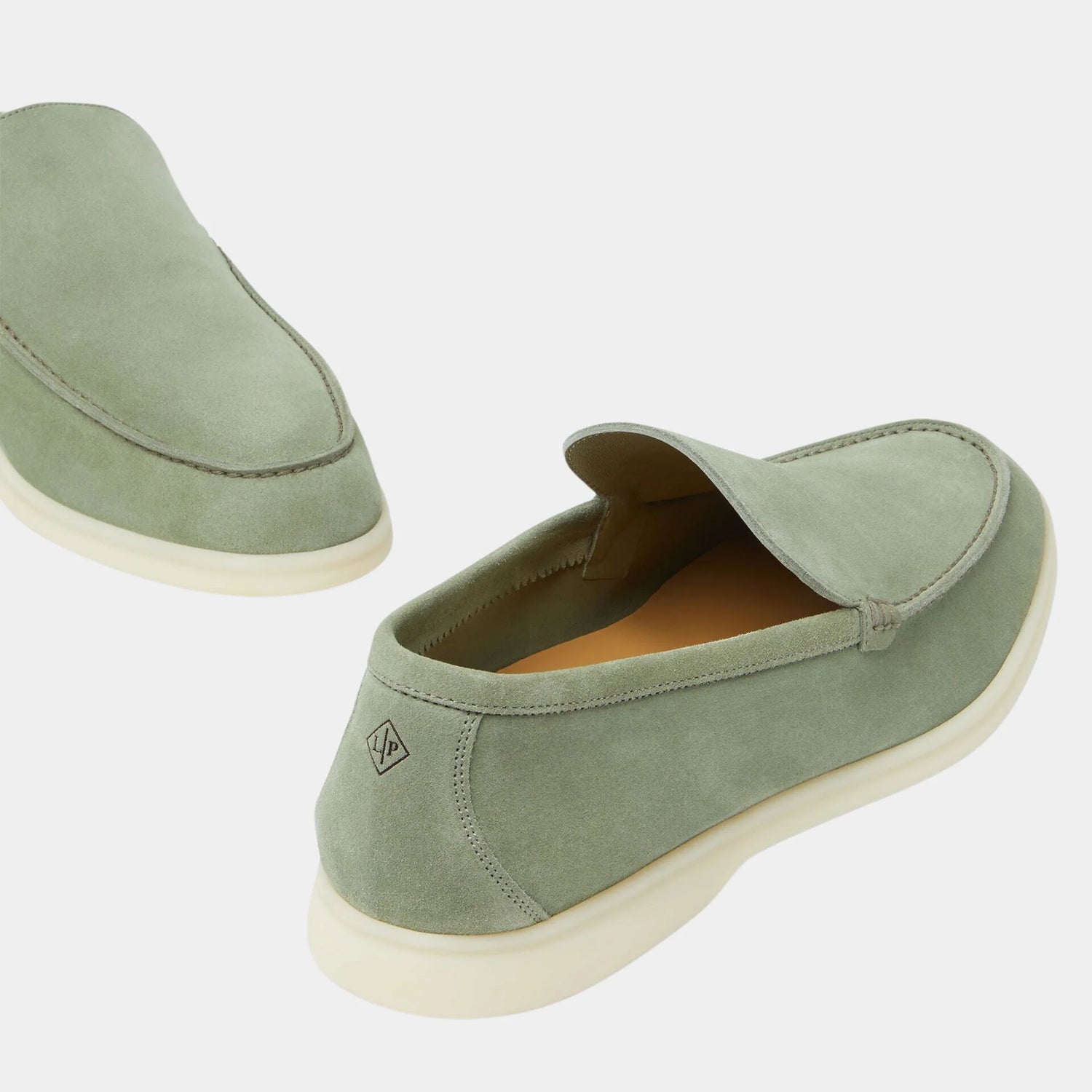 Loro Piana Summer Walk Loafers With Calfskin Lining, Shamrock, Back