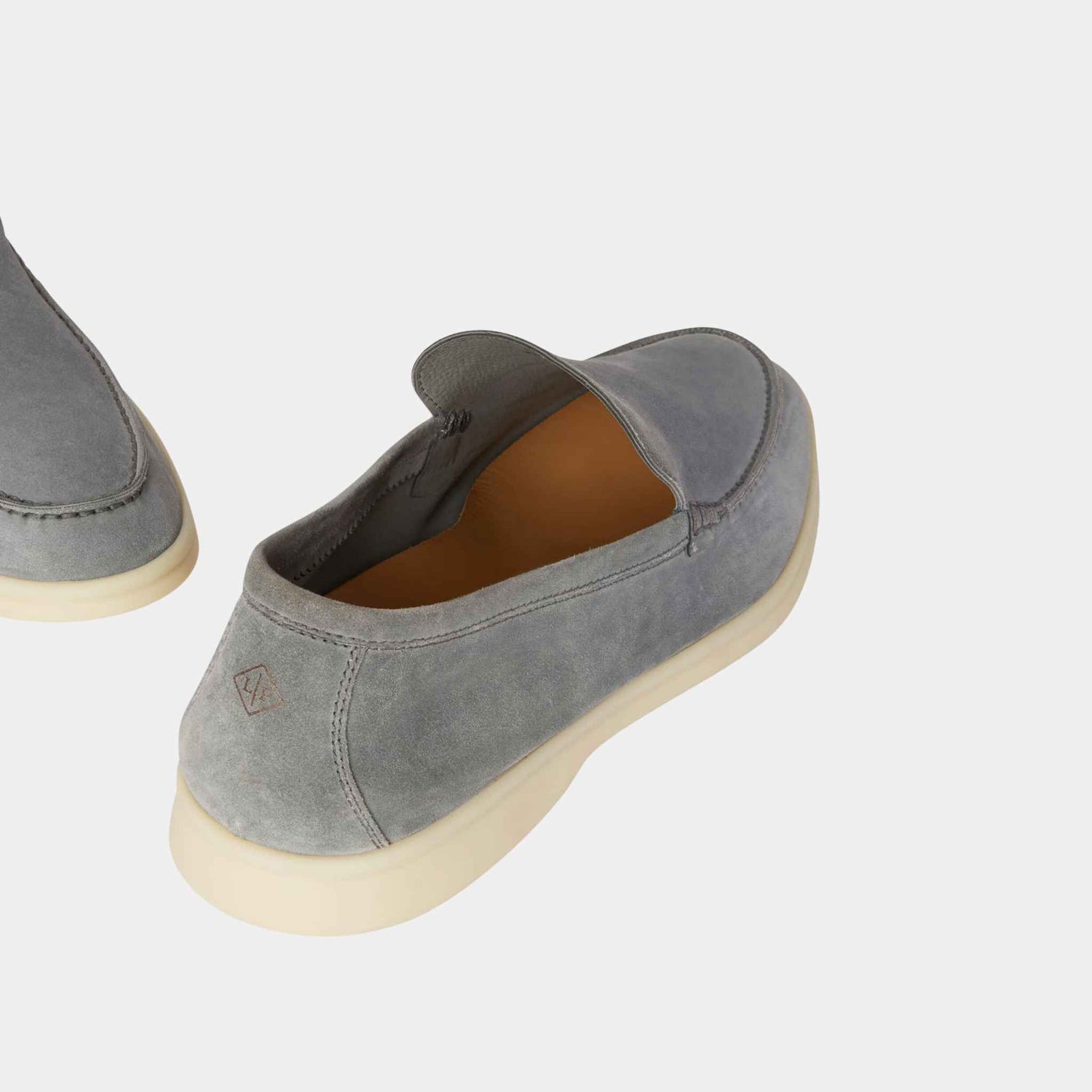 Loro Piana Summer Walk Loafers, Gull Gray, Back