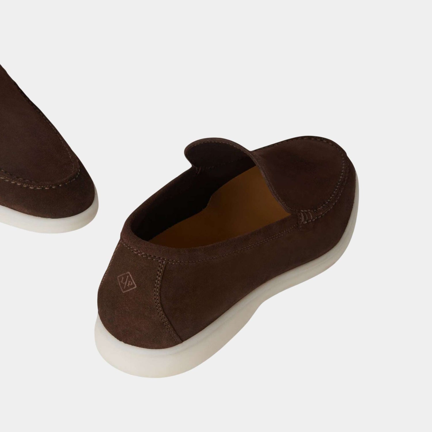 Loro Piana Summer Walk Loafers Suede With Calfskin Lining, Chocolate, Back