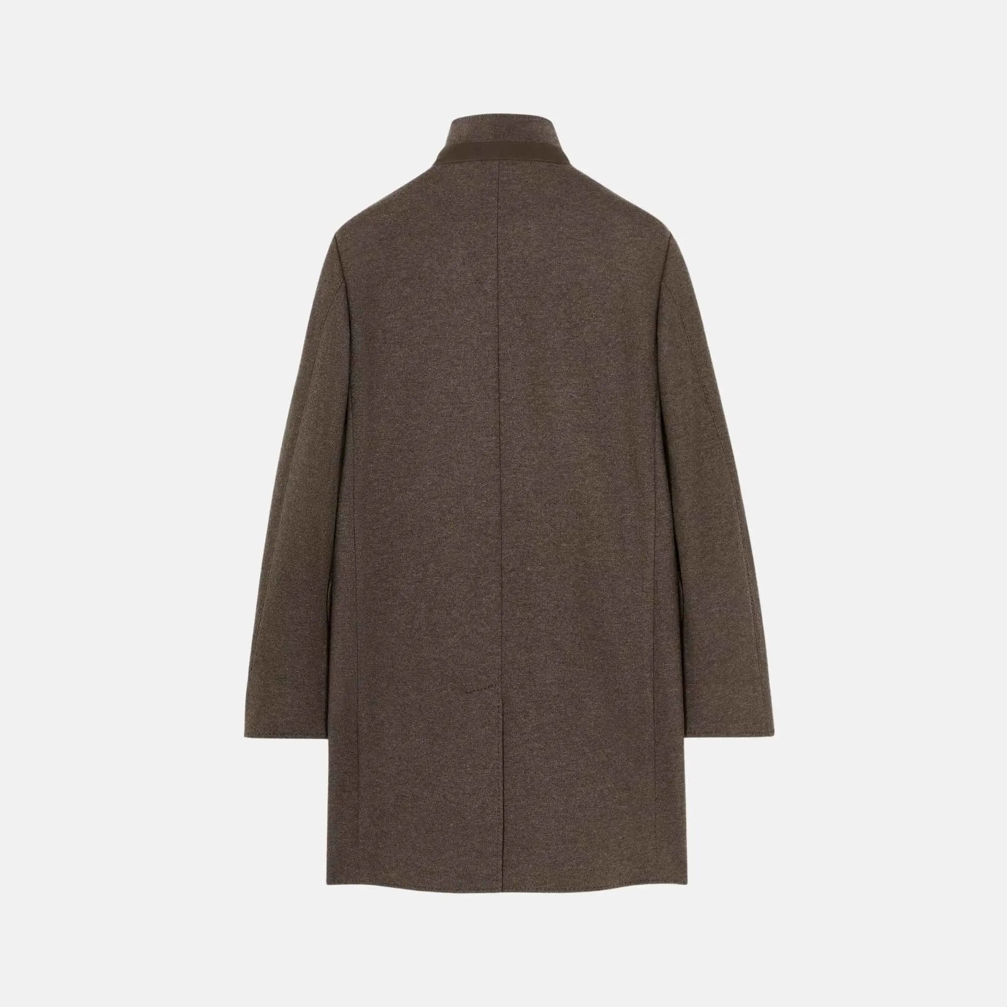 Loro Piana Sweater Coat Jersey Novalis, Deep Oak, Back