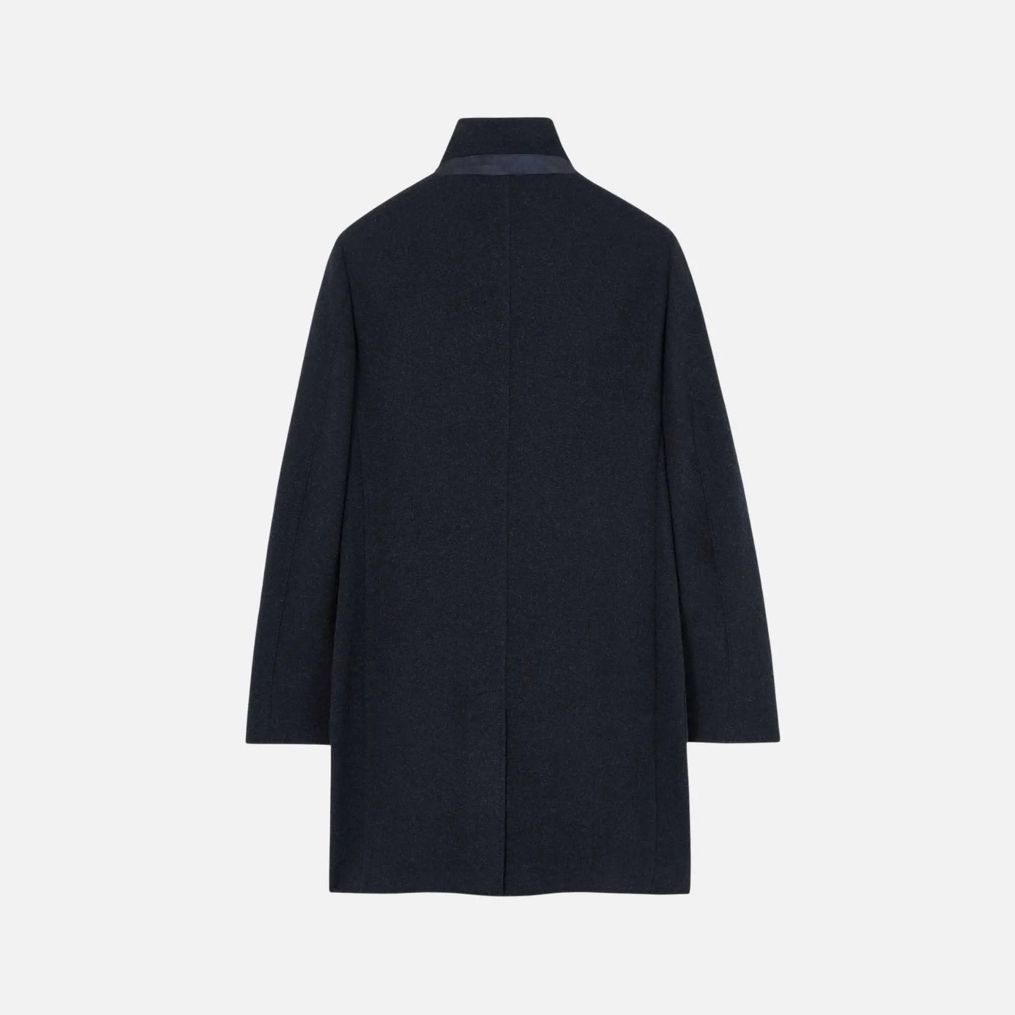 Loro Piana Sweater Coat Jersey Novalis, Navy Blue, Back