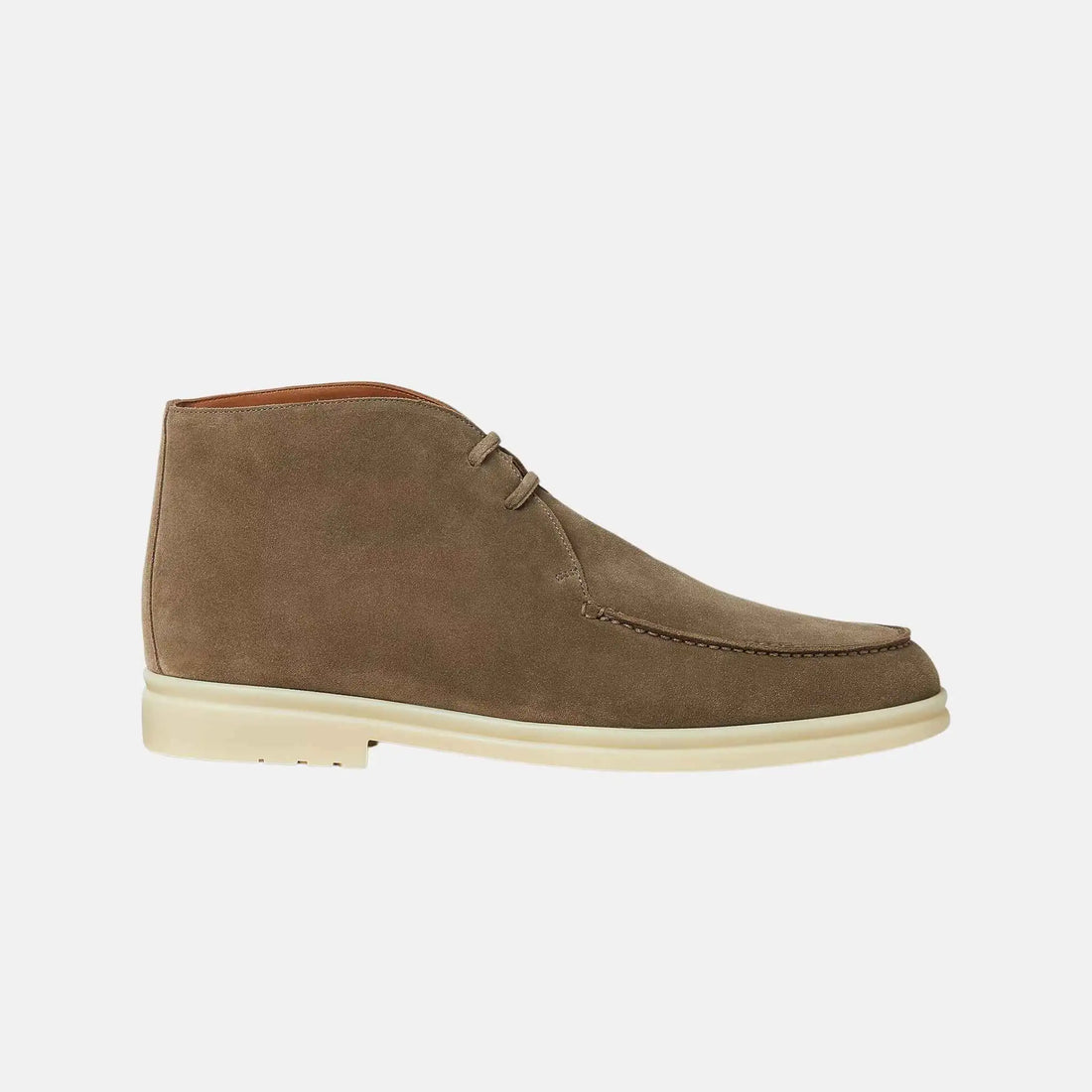 Loro Piana Walk And Walk Ankle Boot Suede Calf Split, Canteen, Side