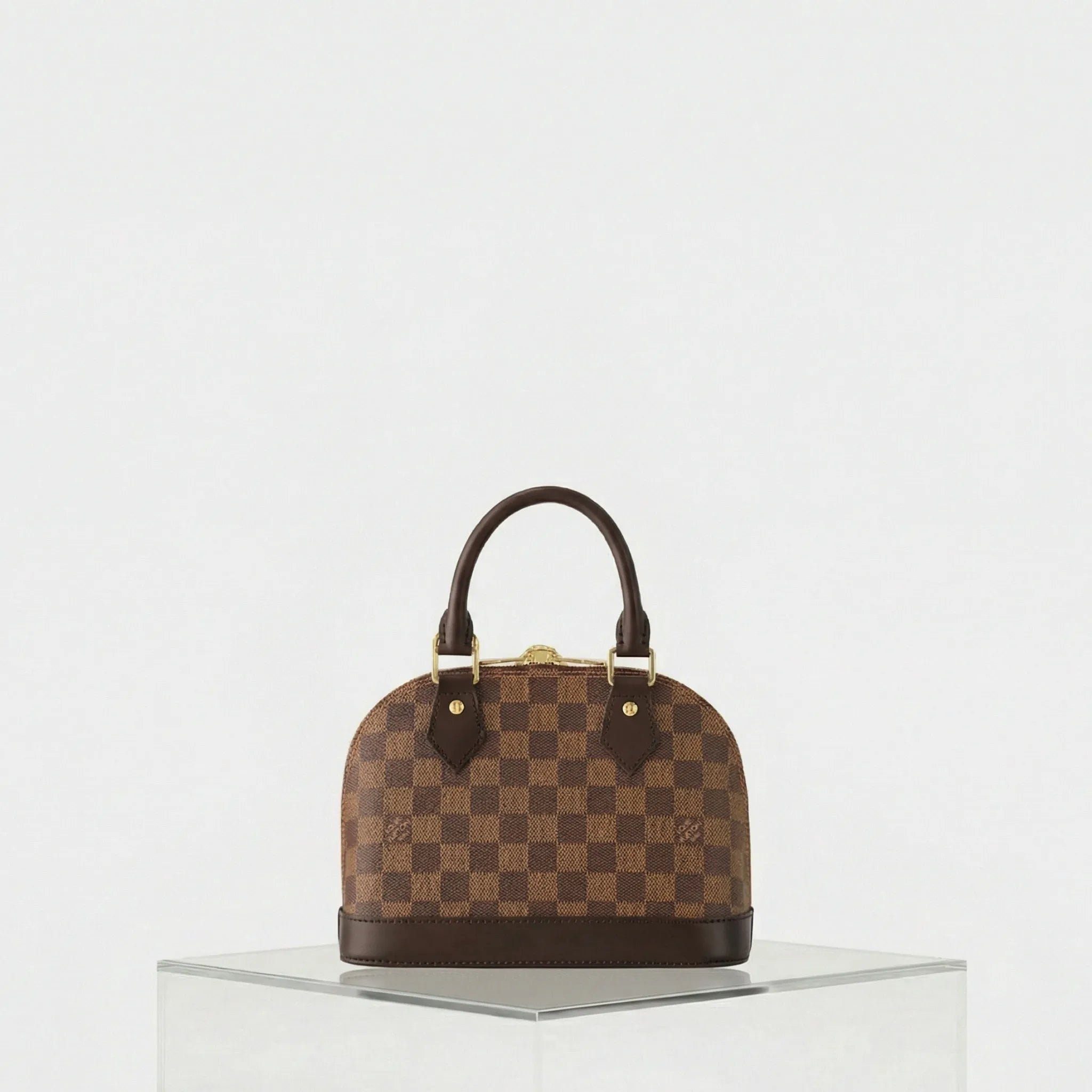 Louis Vuitton Alma BB Damier Ebene Canvas Handbag, Back