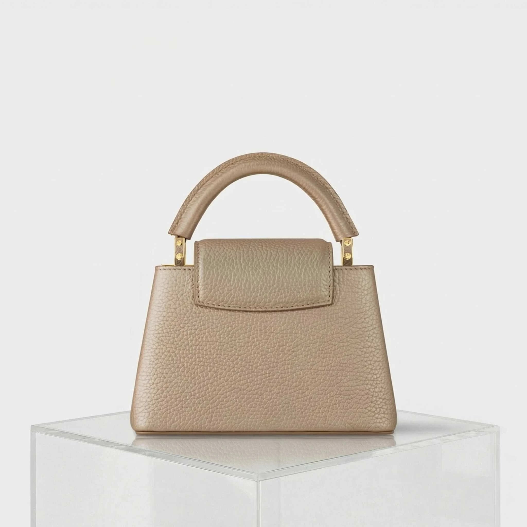 Louis Vuitton Capucines Mini Handbag Taurillon Leather, Back, Studio