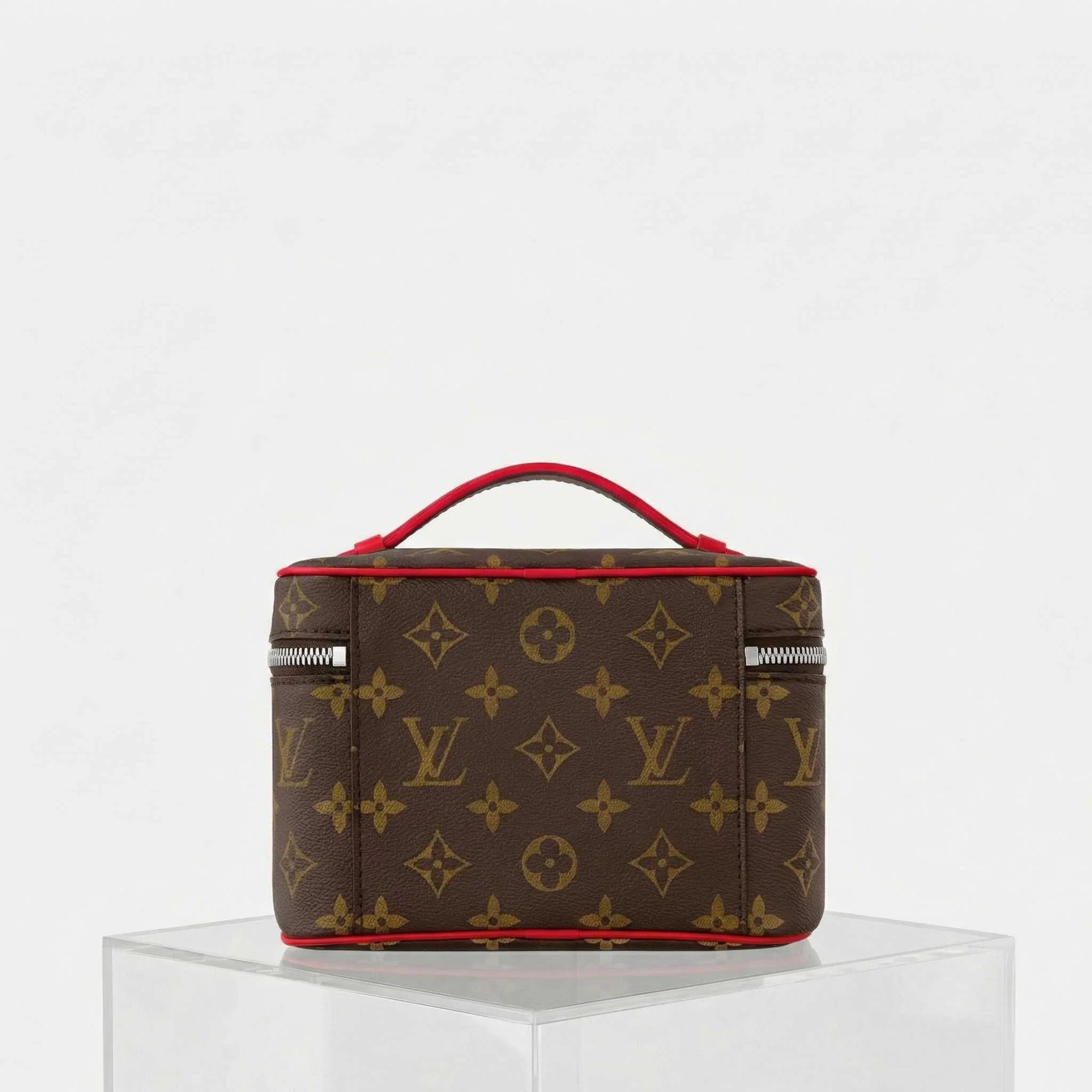 Louis Vuitton Nice Mini Handbag Monogram Canvas, Red, Back