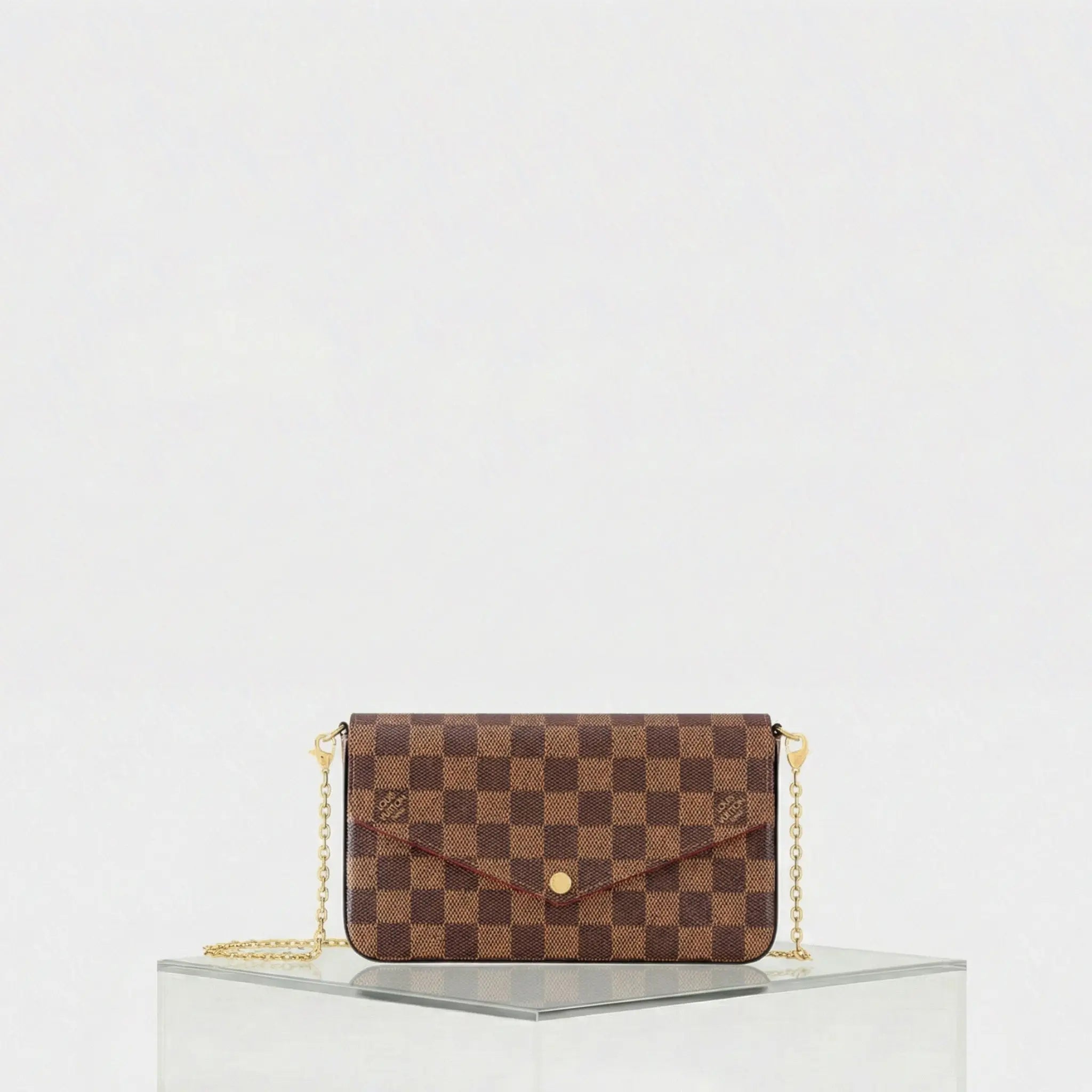 Louis Vuitton Pochette Félicie Handbag Damier Ebene Canvas, Front