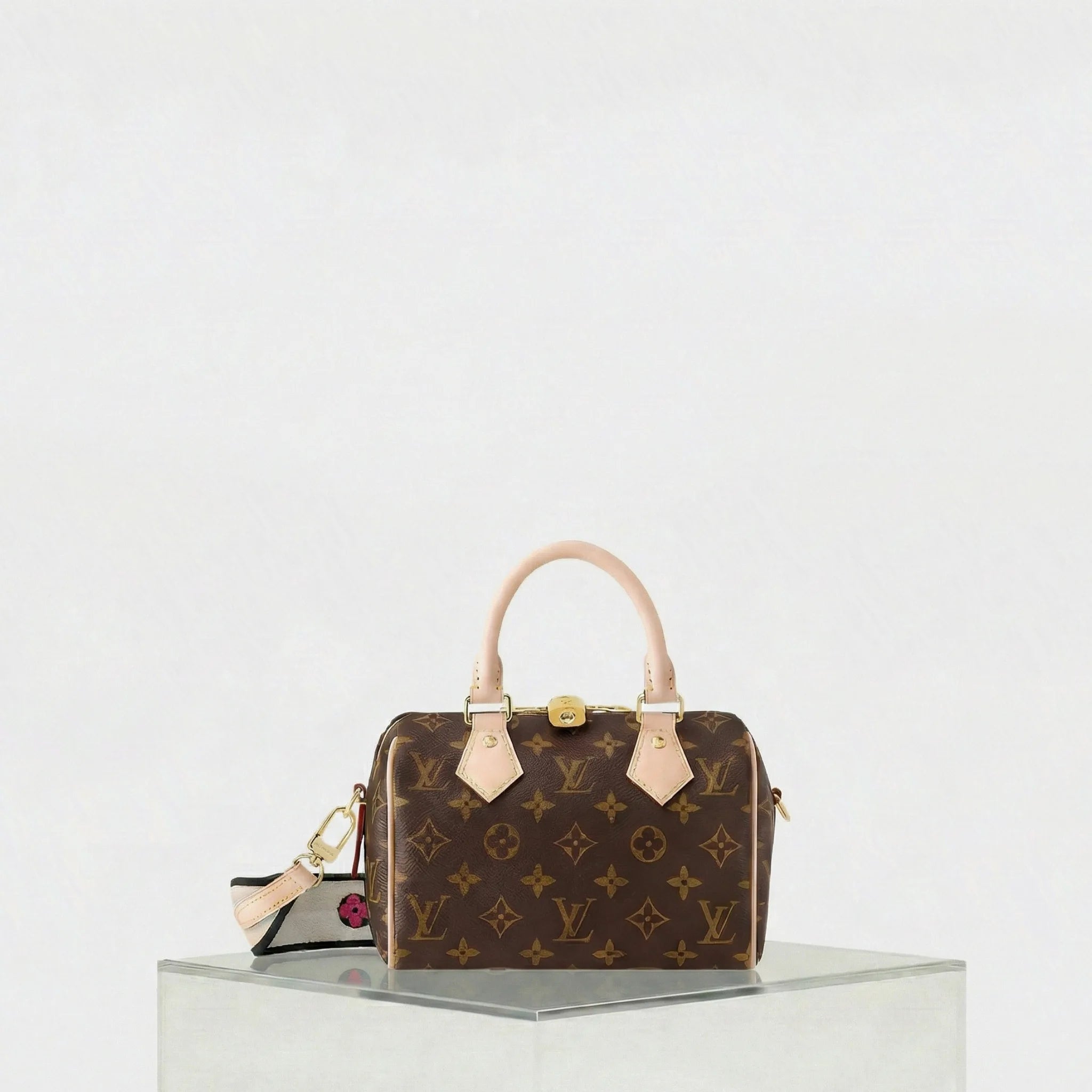 Louis Vuitton Speedy Bandouliere 20 Handbag Monogram Canvas, Black, Front