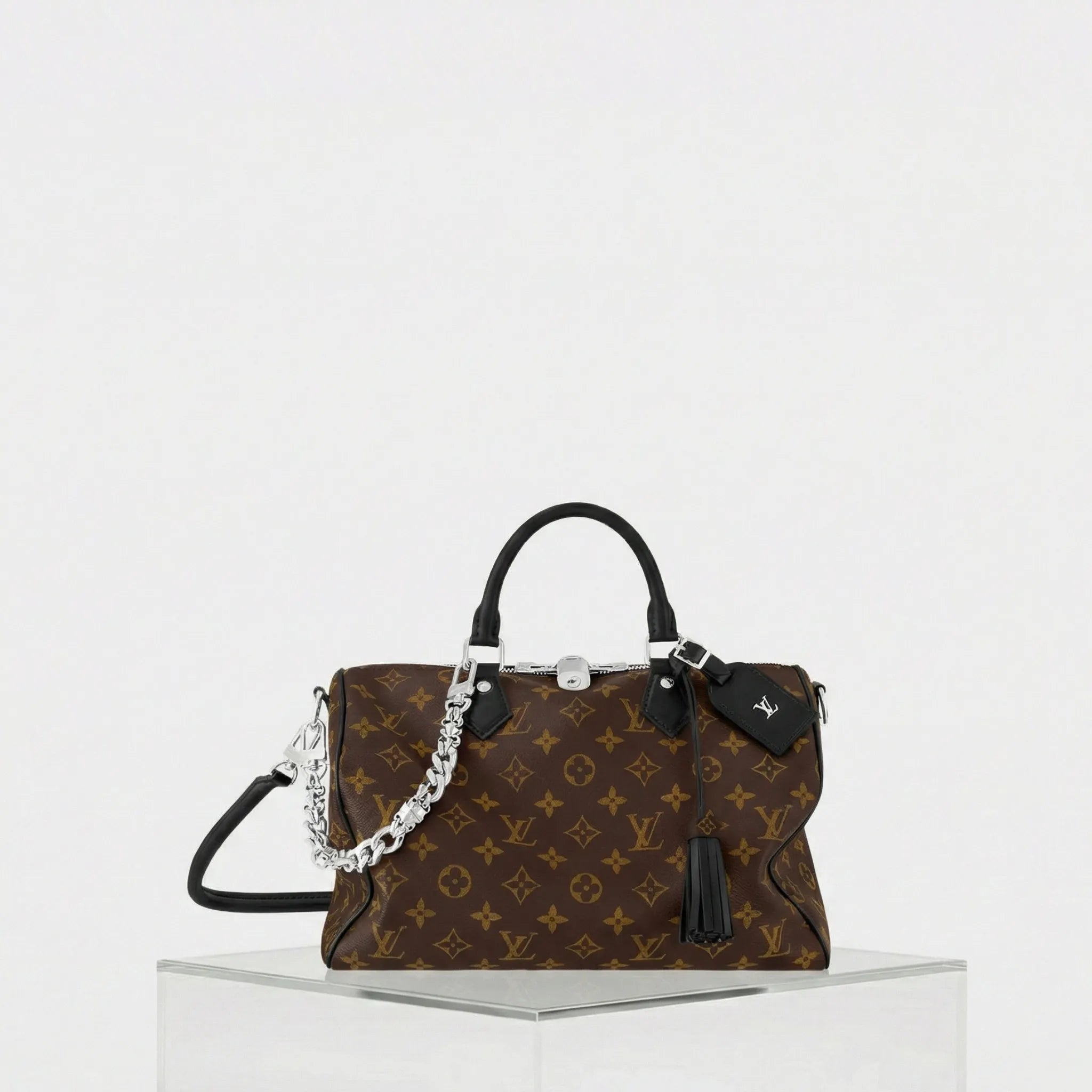 Louis Vuitton Speedy Soft 30 Dark Monogram Canvas, Front