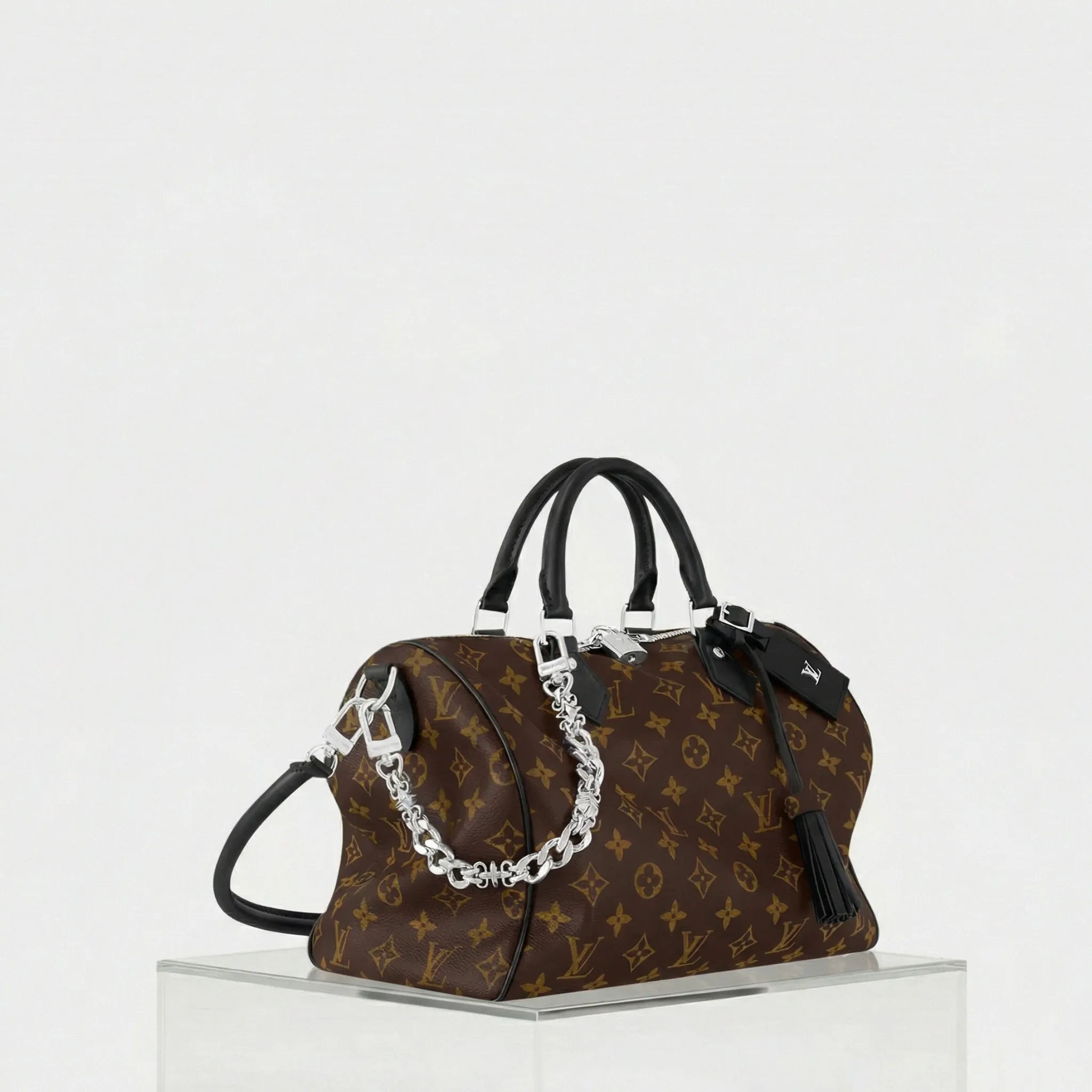 Louis Vuitton Speedy Soft 30 Dark Monogram Canvas, SIde