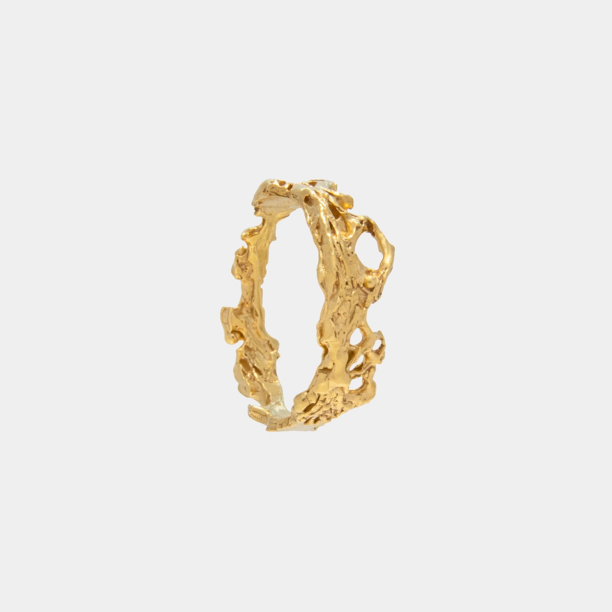 Loveness Lee Cylindro Ring, Gold, Side
