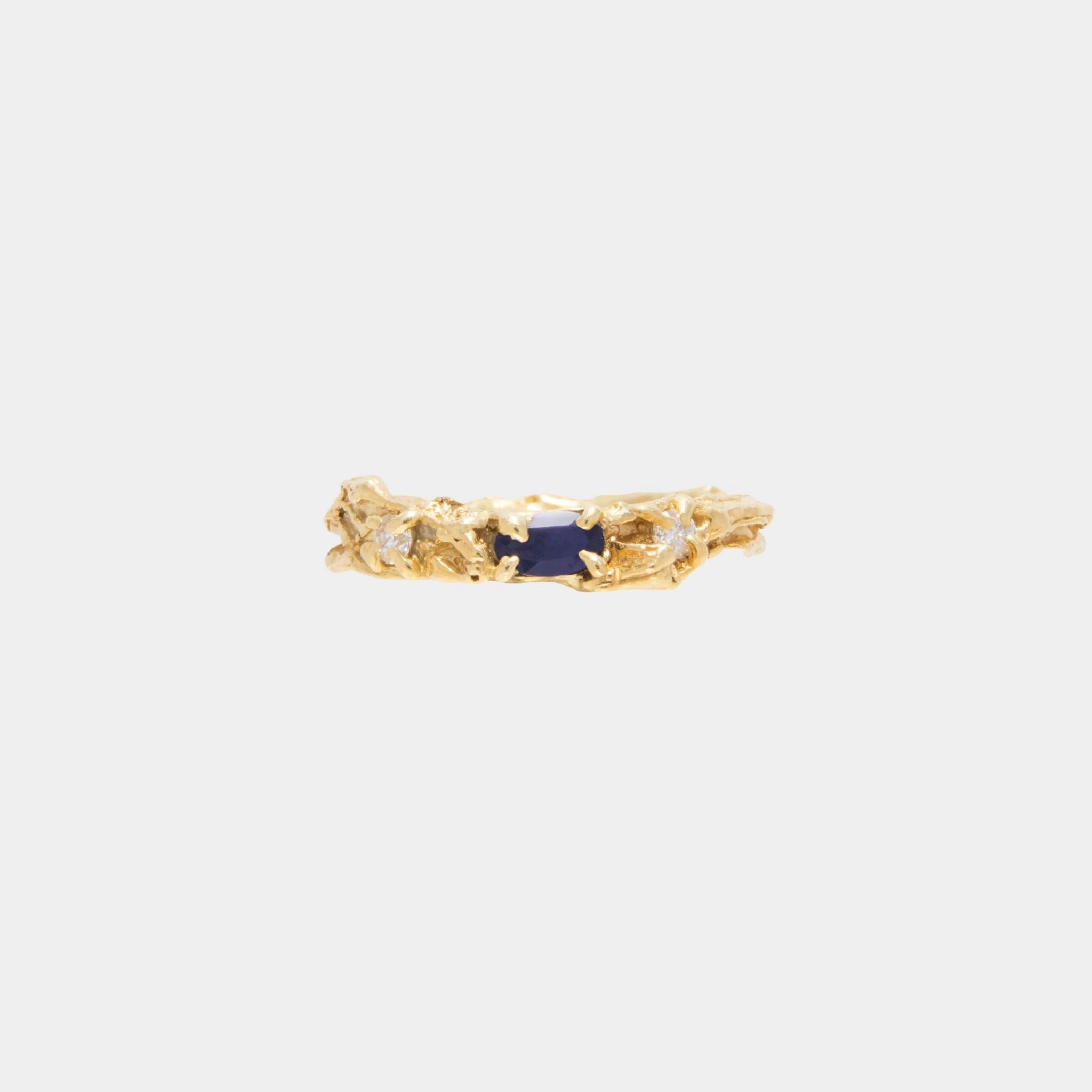 Rosea Sapphire Moissanite Ring