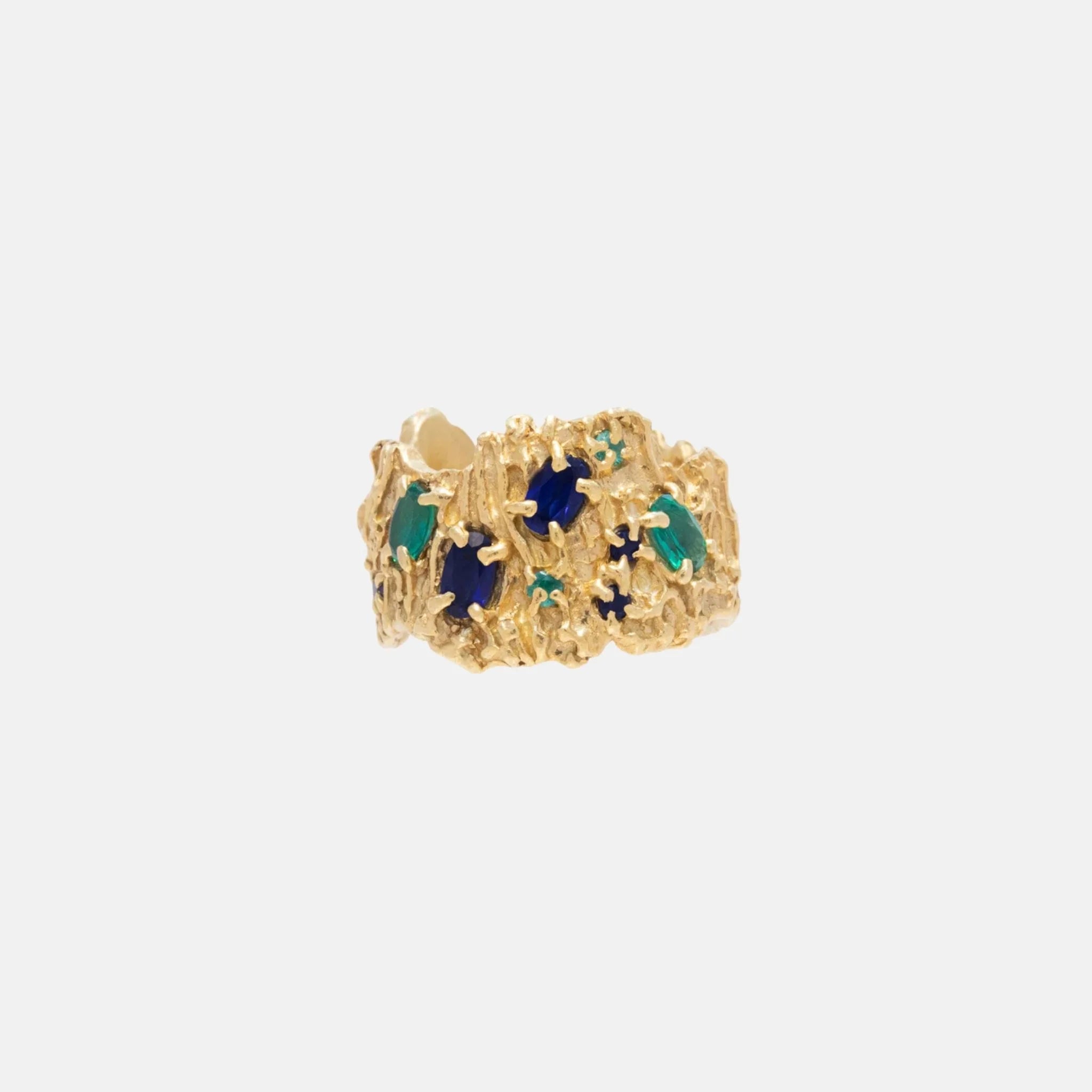 Loveness Lee Shiitake 18K Gold Plated Recycled Silver Ring, Close