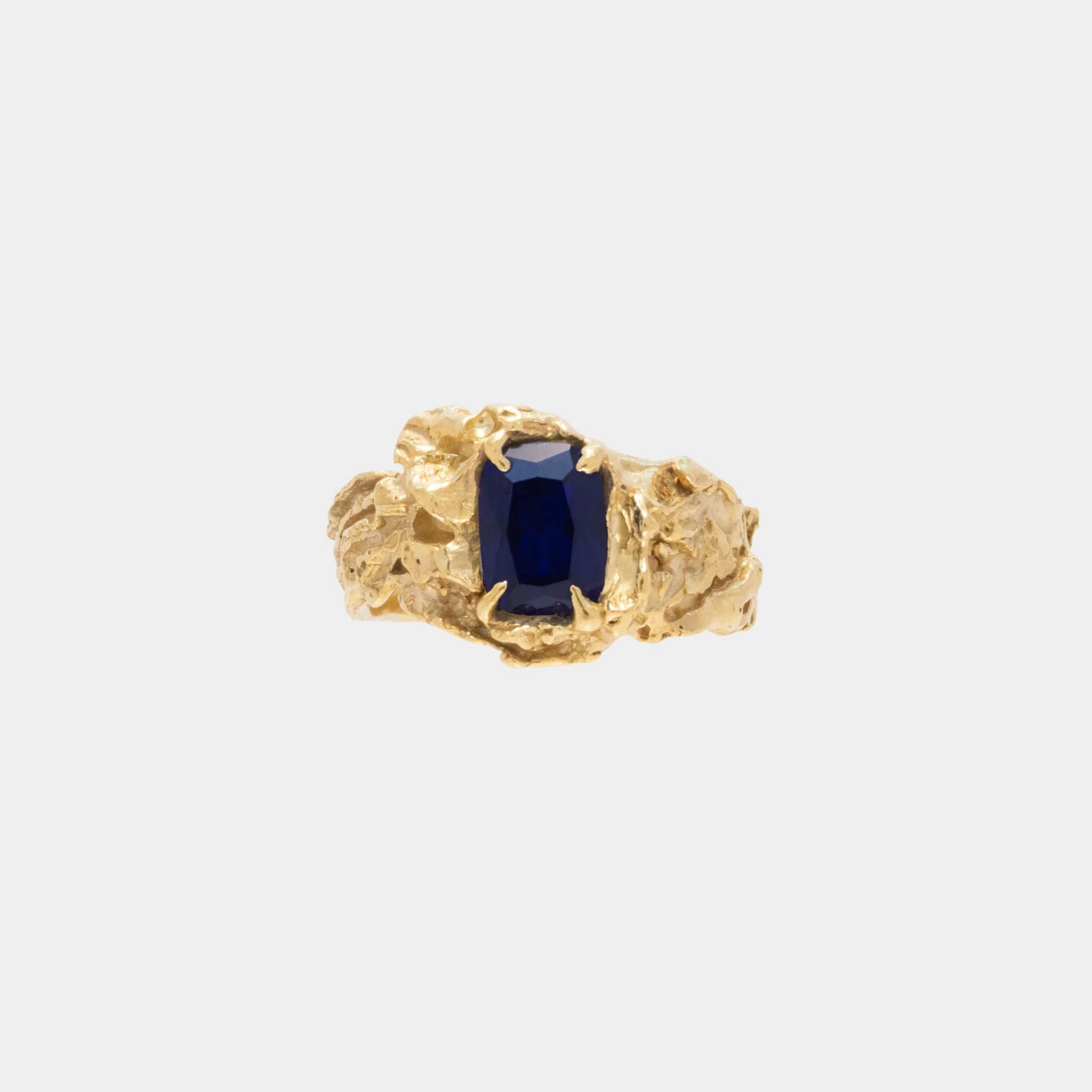 Shimeji Shappire Ring Gold Plated