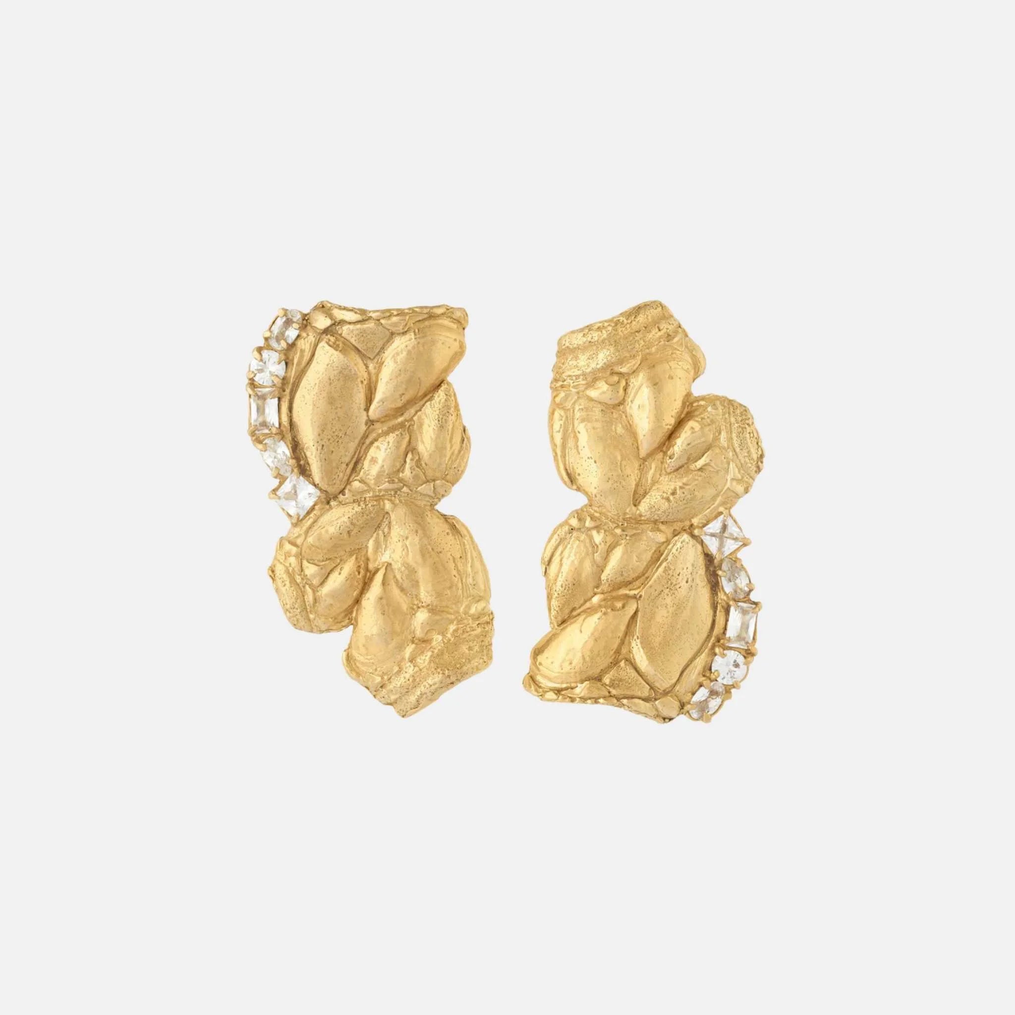 Loveness Lee Zakia 18K Gold Plated Recycled Silver Earrings, Front