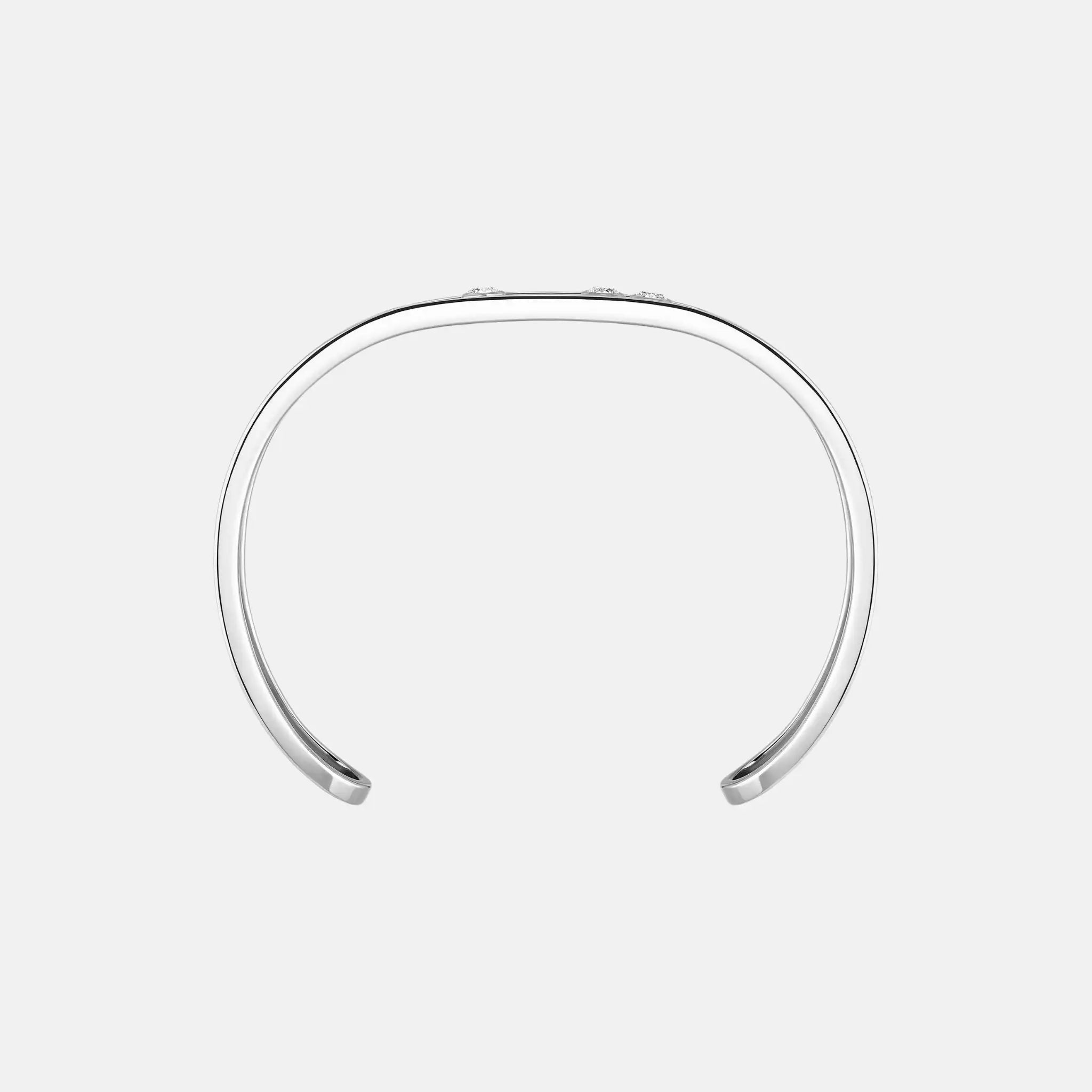 Messika Move Joaillerie Bangle Large Gold Diamond Bracelet, White Gold, Side