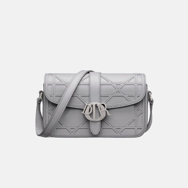 Mini Dior Charm Bag, Grey