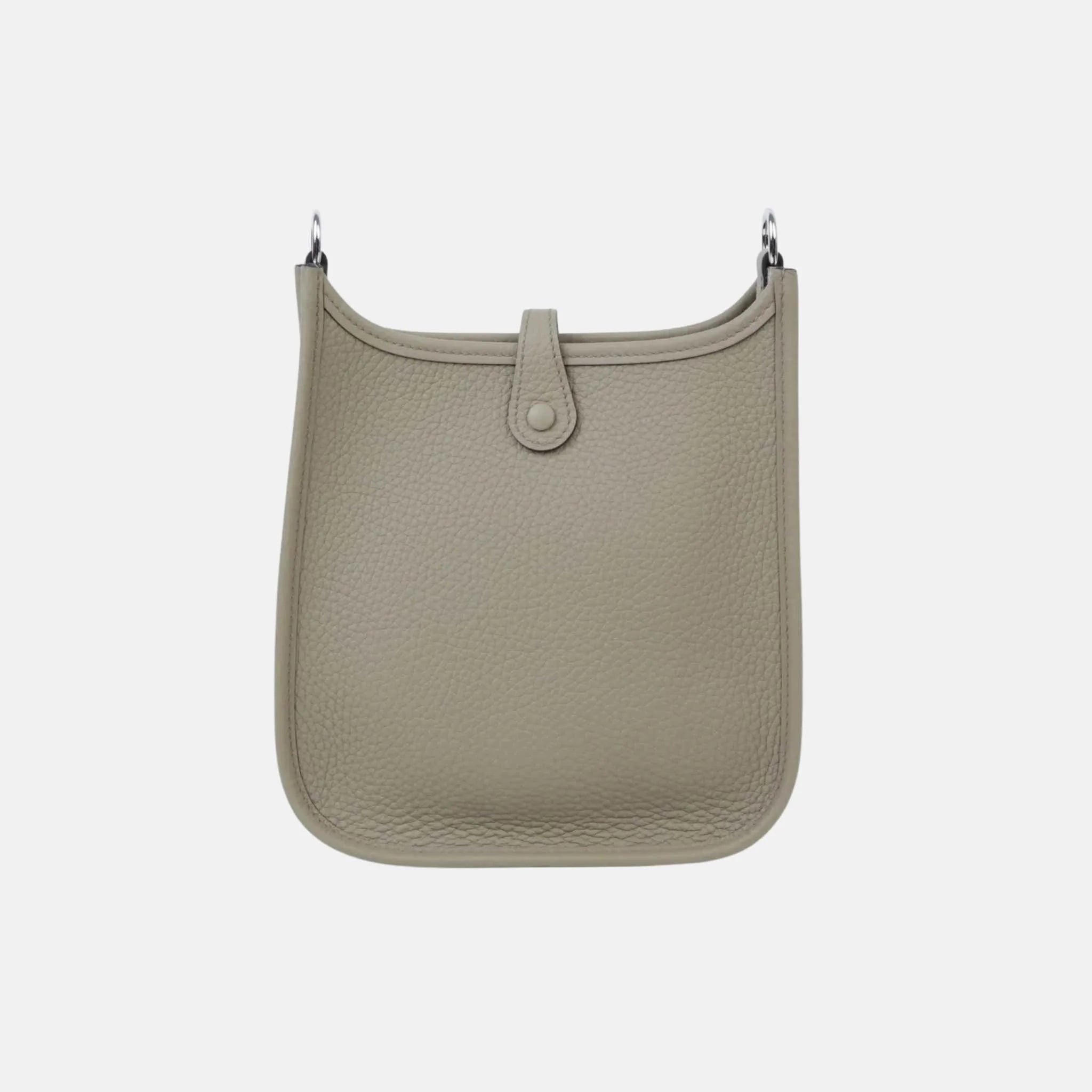 Hermes Mini Evelyne TPM Amazone 112 Clemence Beige Marfa PHW, Back