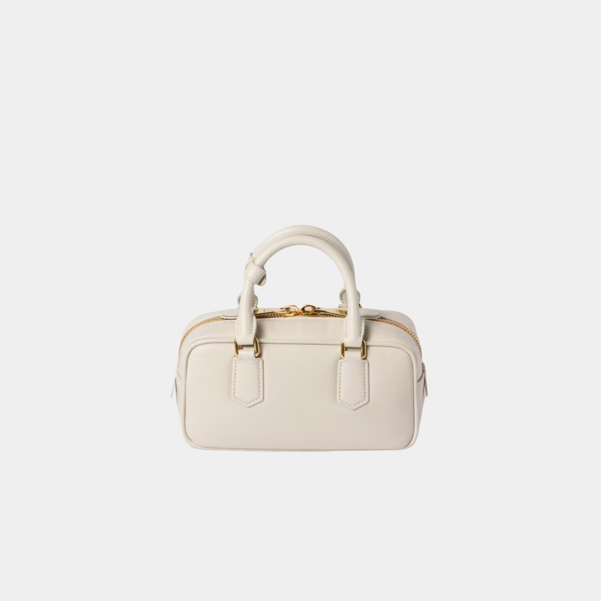 Miu Miu Arcadie Leather Bag, Chalk White, Back