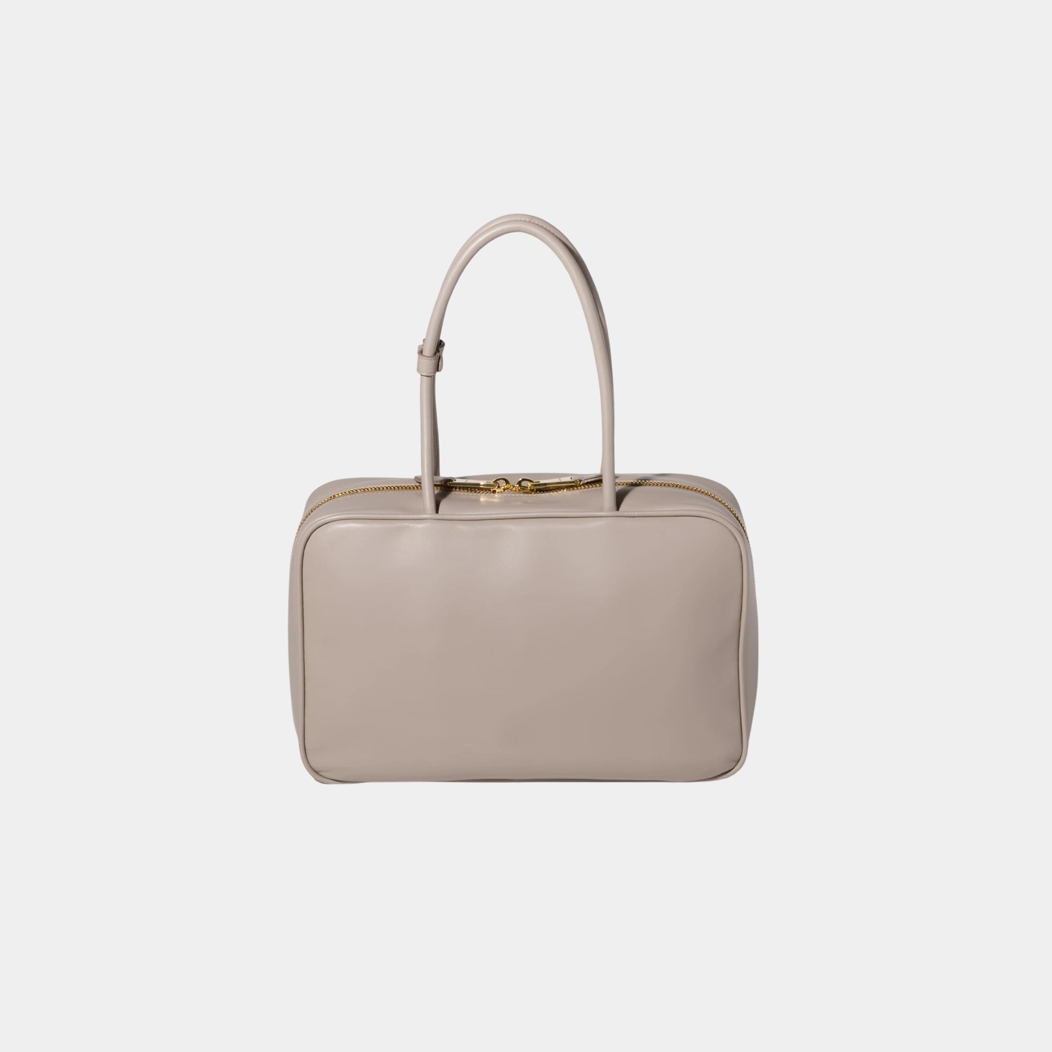 Miu Miu Beau Leather Large Bag, Pumice Stone, Back