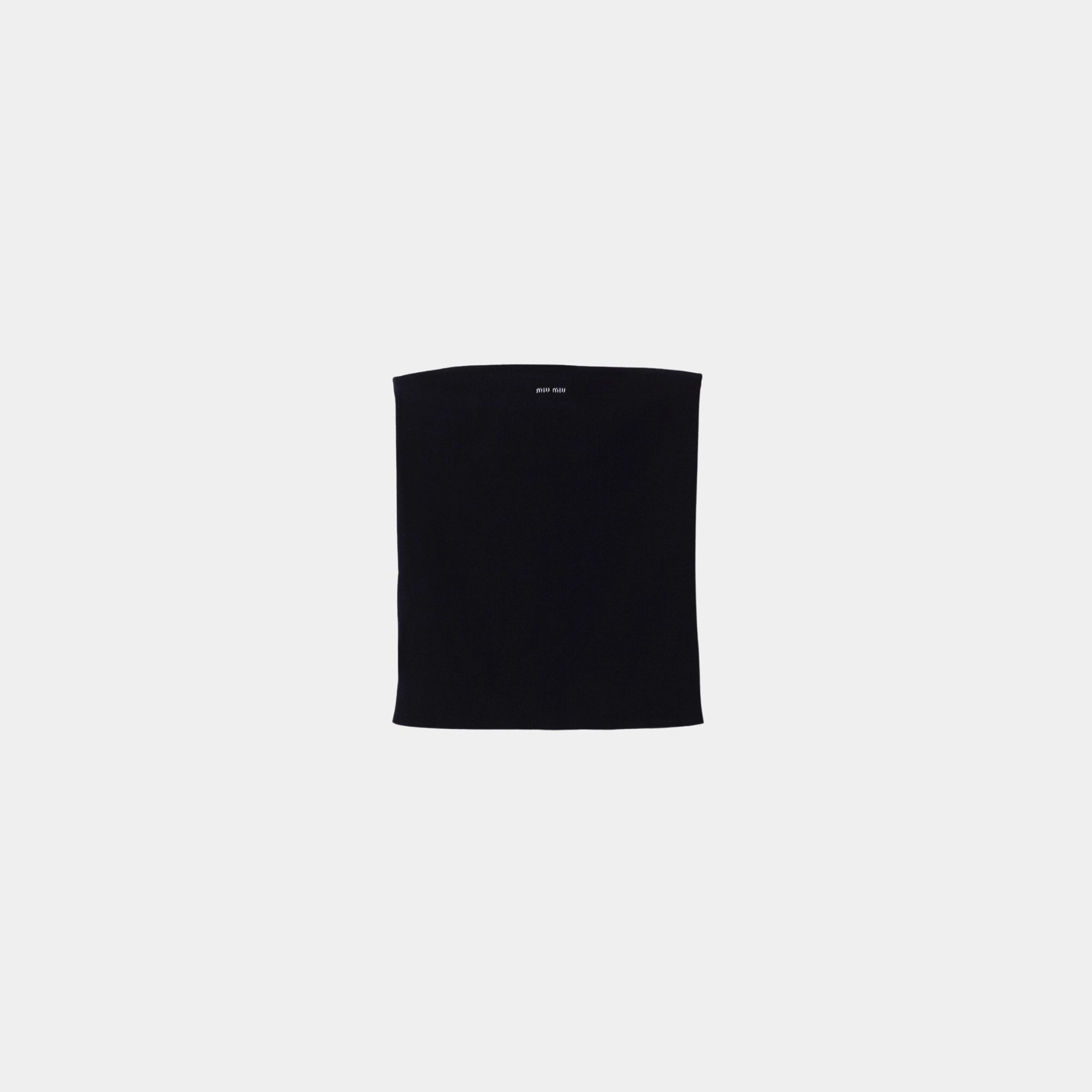 Miu Miu Cotton Knit Tube Top, Navy Blue