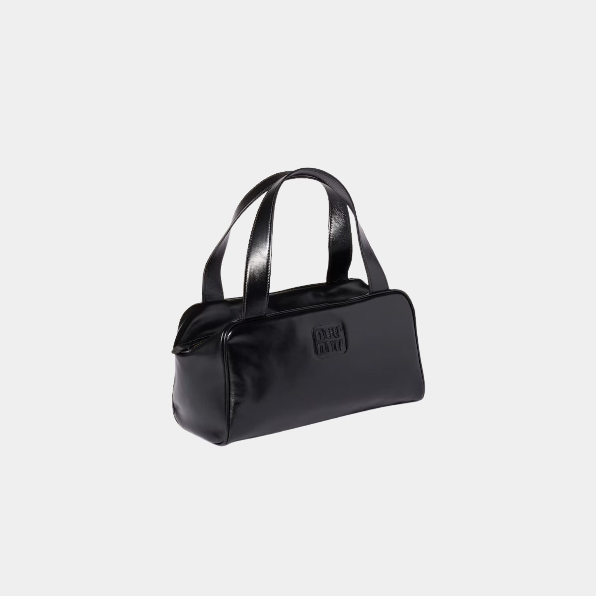 Miu Miu Leather Top-handle Bag, Black, Side