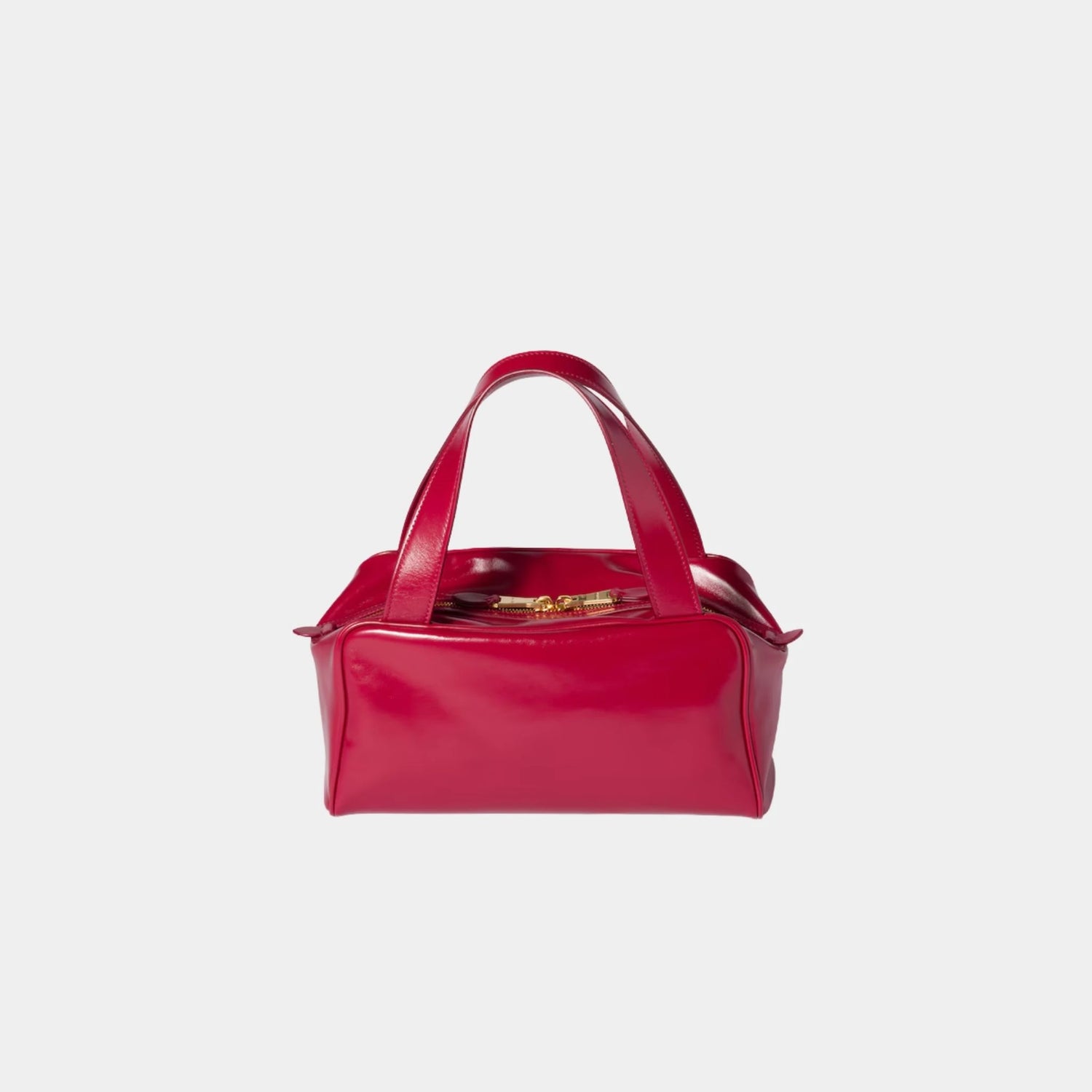 Miu Miu Leather Top-handle Bag, Ruby Red, Back