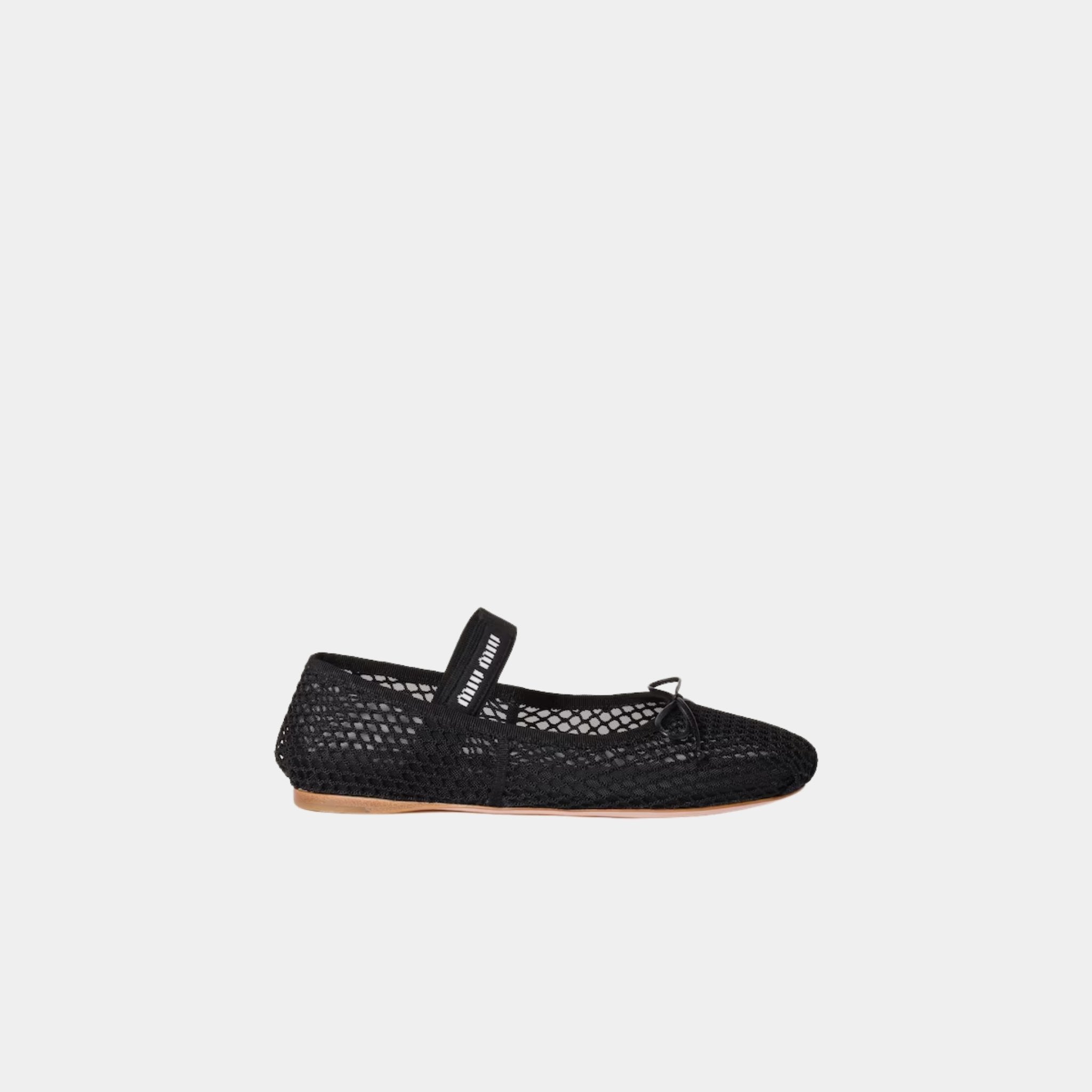 Miu Miu Mesh Fabric Ballerinas, Side